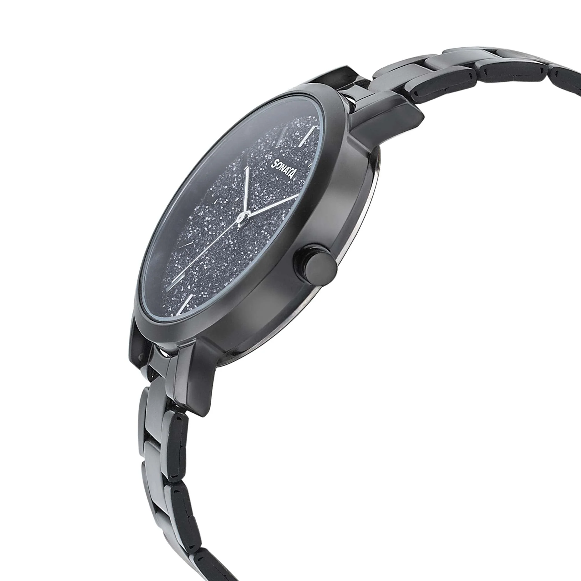 Sonata Onyx Black Dial Women Watch With Stainless Steel Strap - Image 3