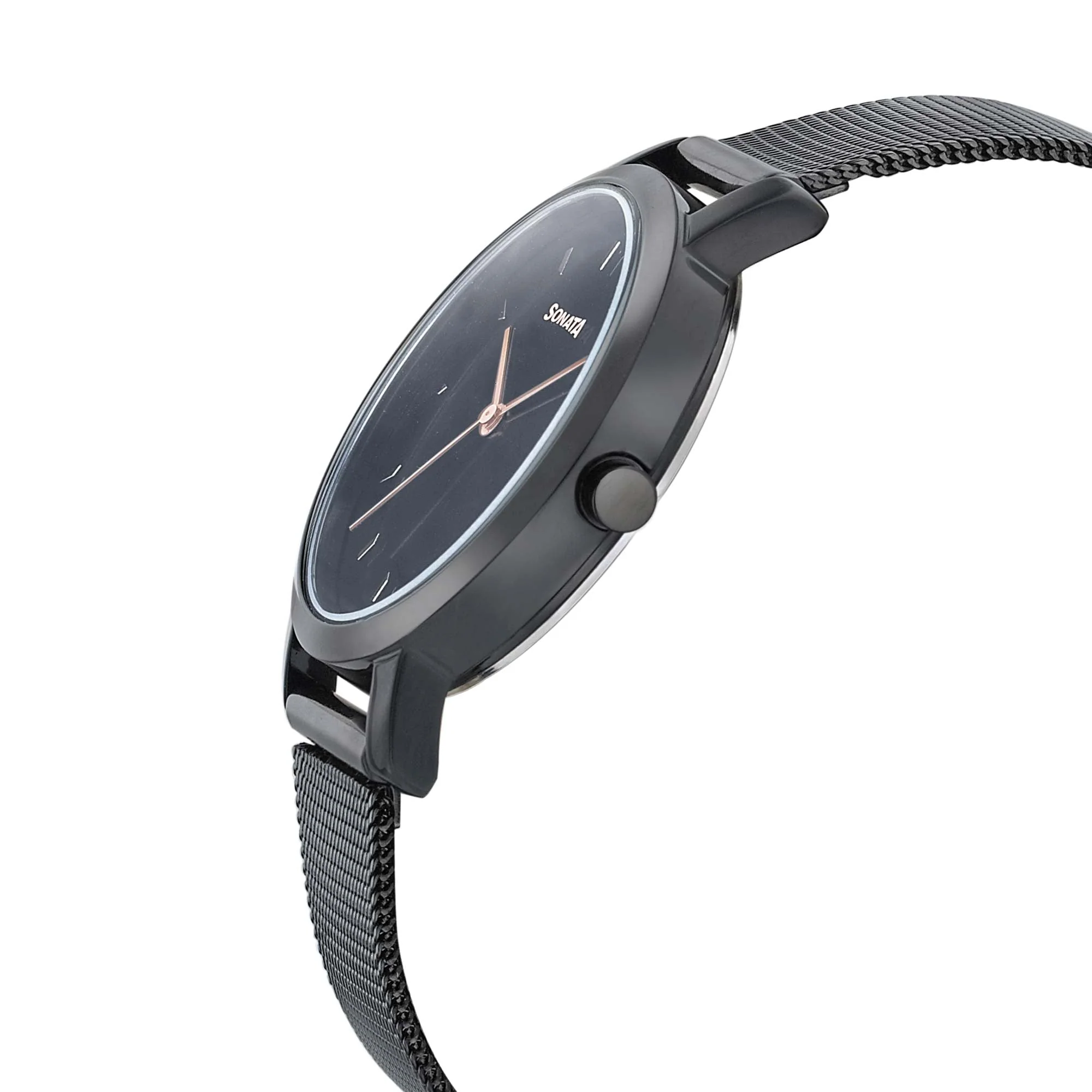 Sonata Onyx Black Dial Women Watch With Stainless Steel Strap - Image 3