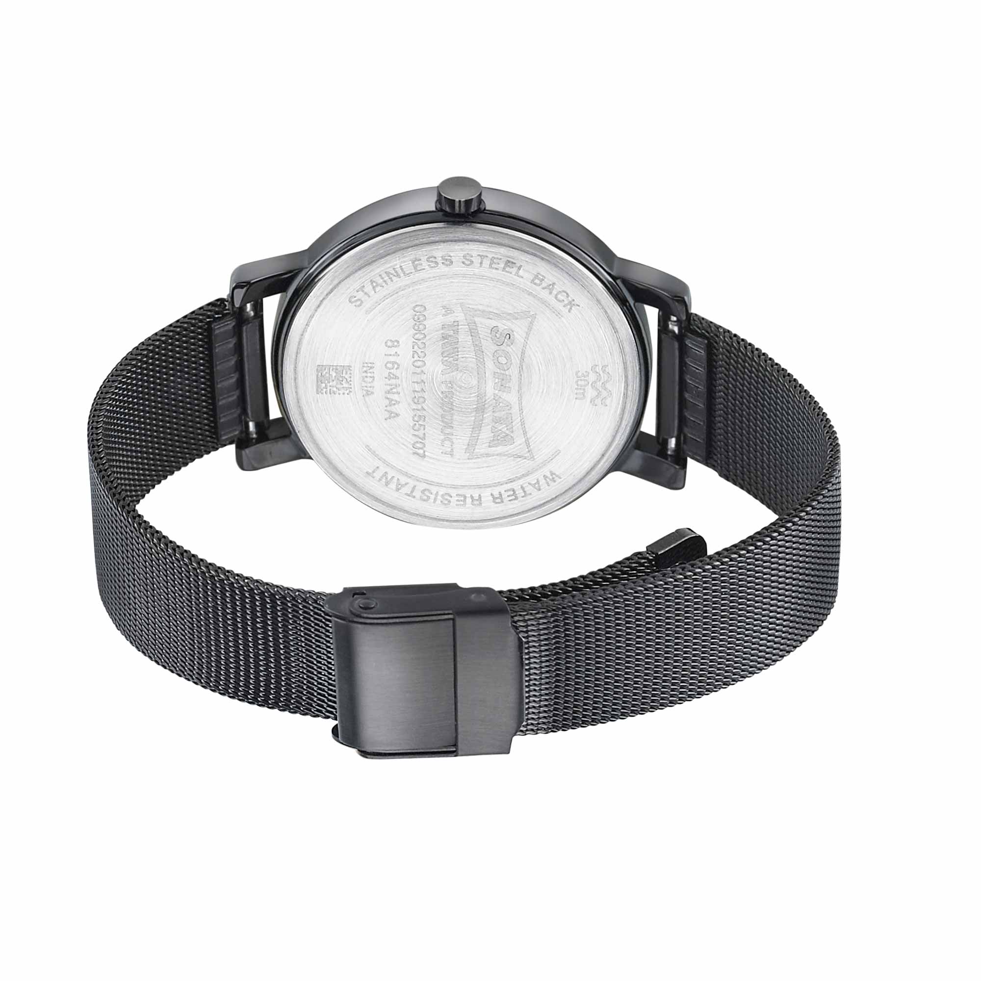 Sonata Onyx Black Dial Women Watch With Stainless Steel Strap - Image 4