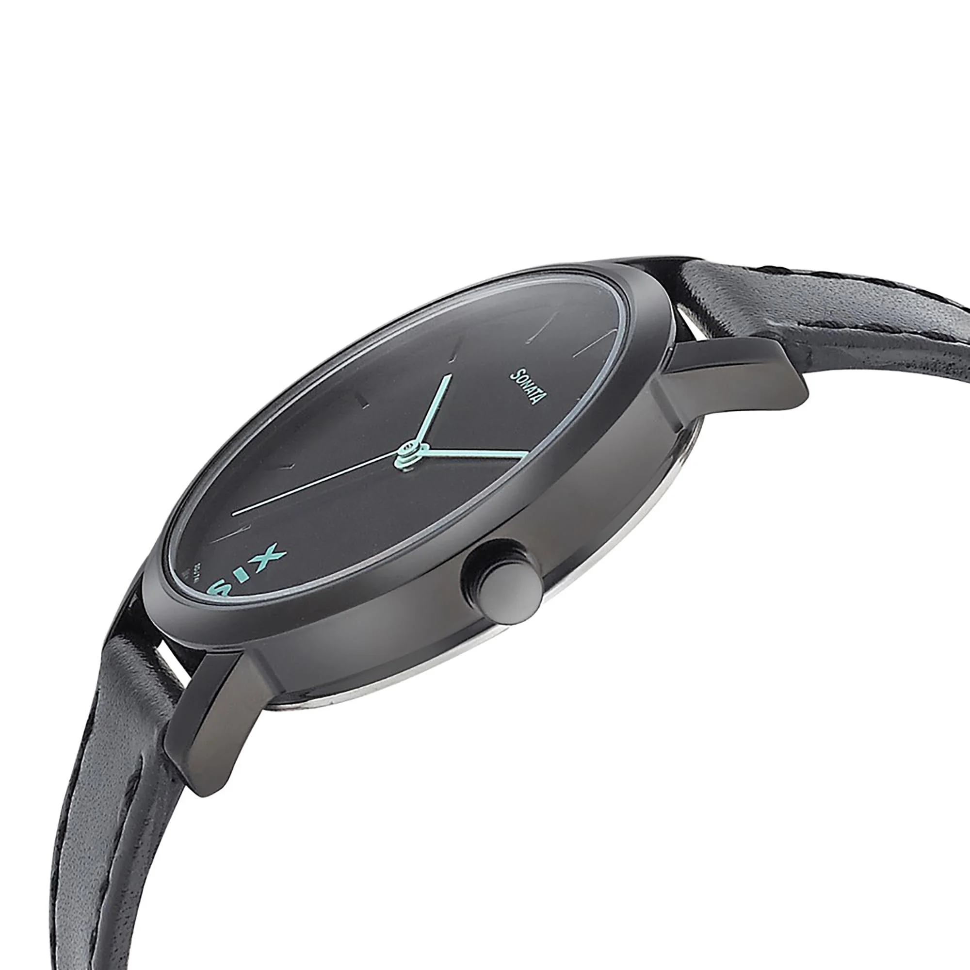 Sonata Play Black Dial Women Watch With Leather Strap - Image 3