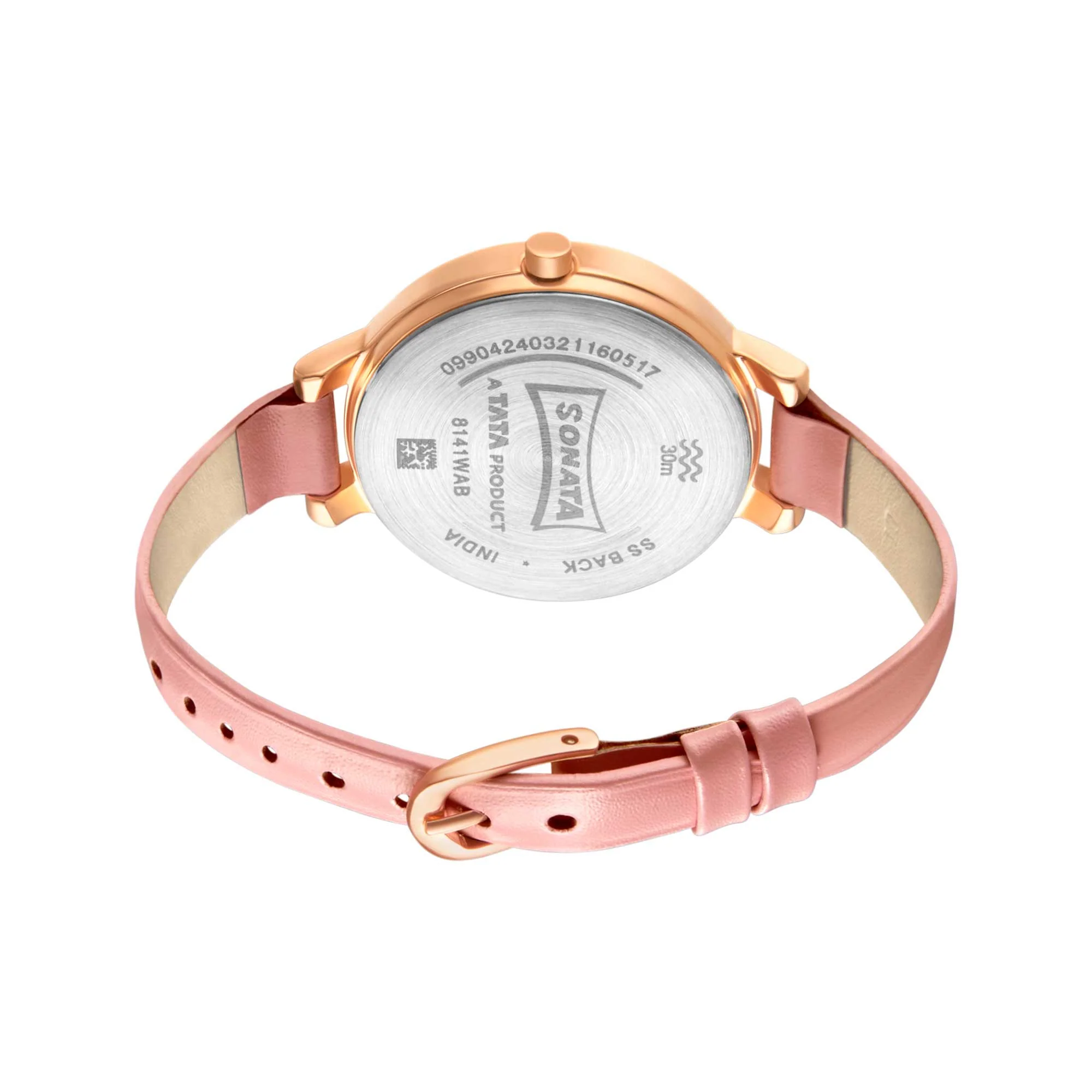Sonata Play Pink Dial Women Watch With Leather Strap - Image 4