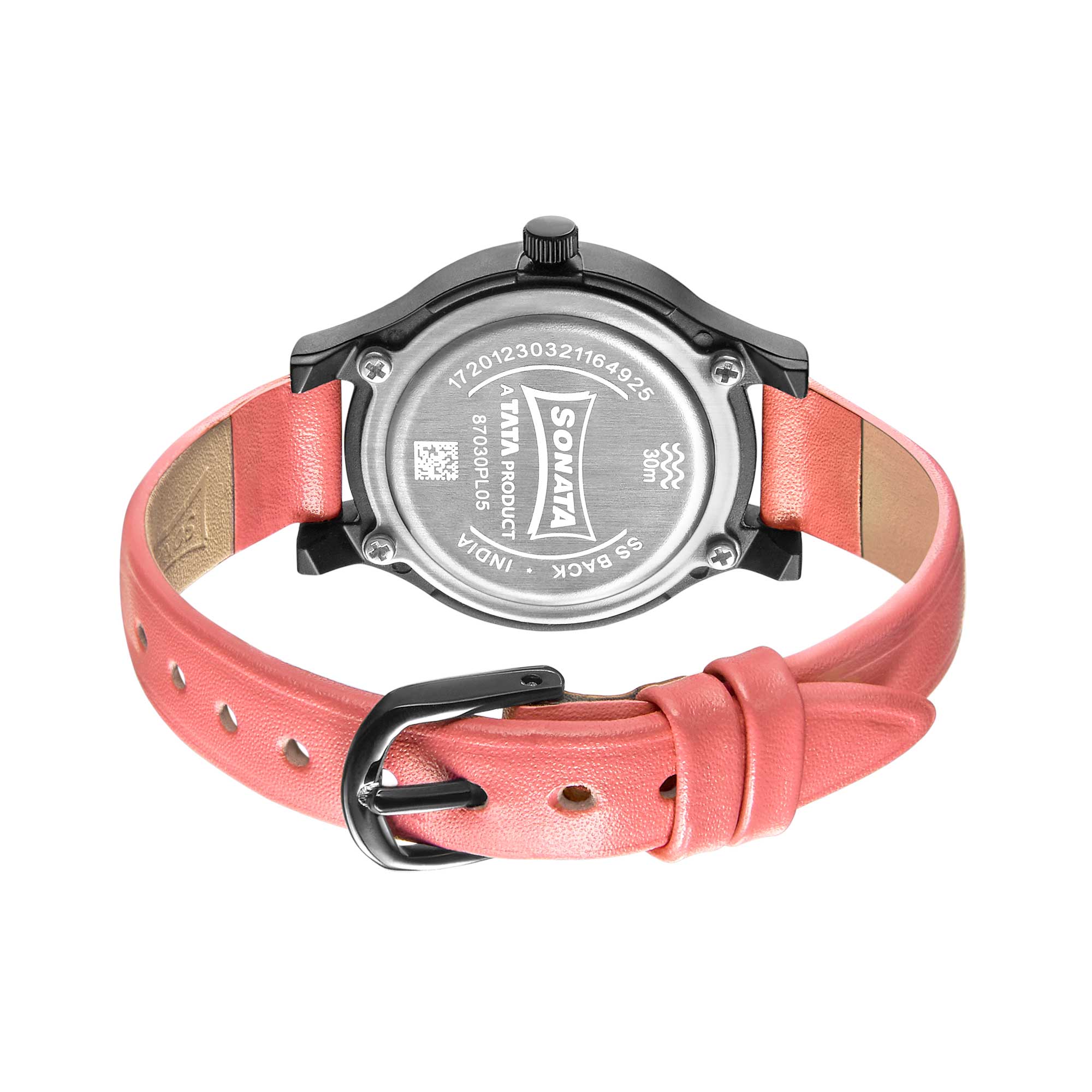 Sonata Play Pink Dial Women Watch With Leather Strap - Image 4