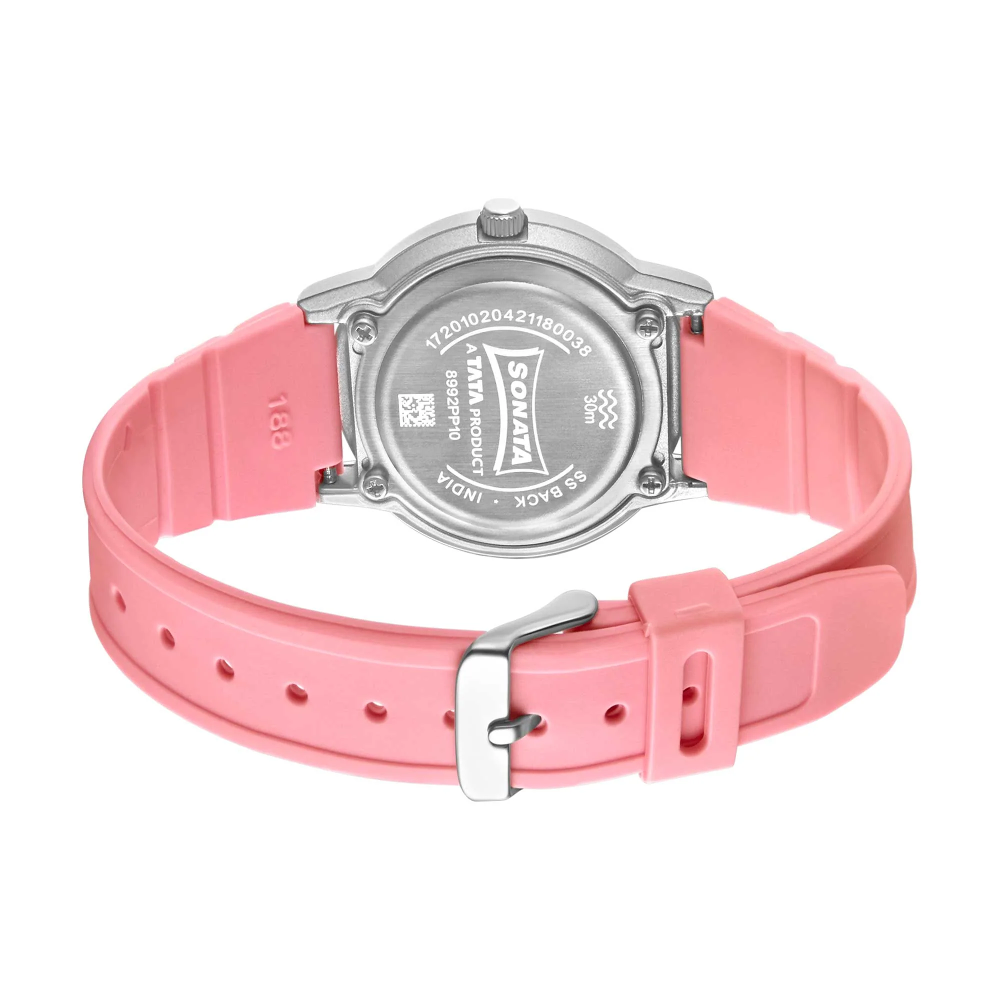 Sonata Play Pink Dial Women Watch With Plastic Strap - Image 4