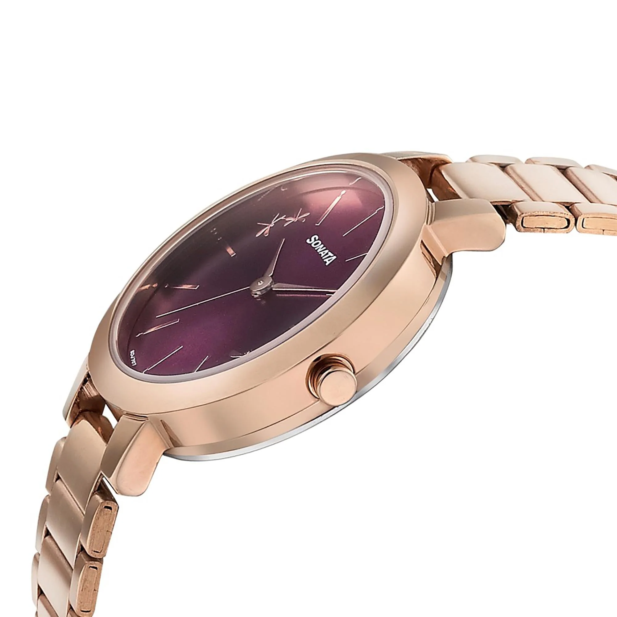 Sonata Play Purple Dial Women Watch With Stainless Steel Strap - Image 3