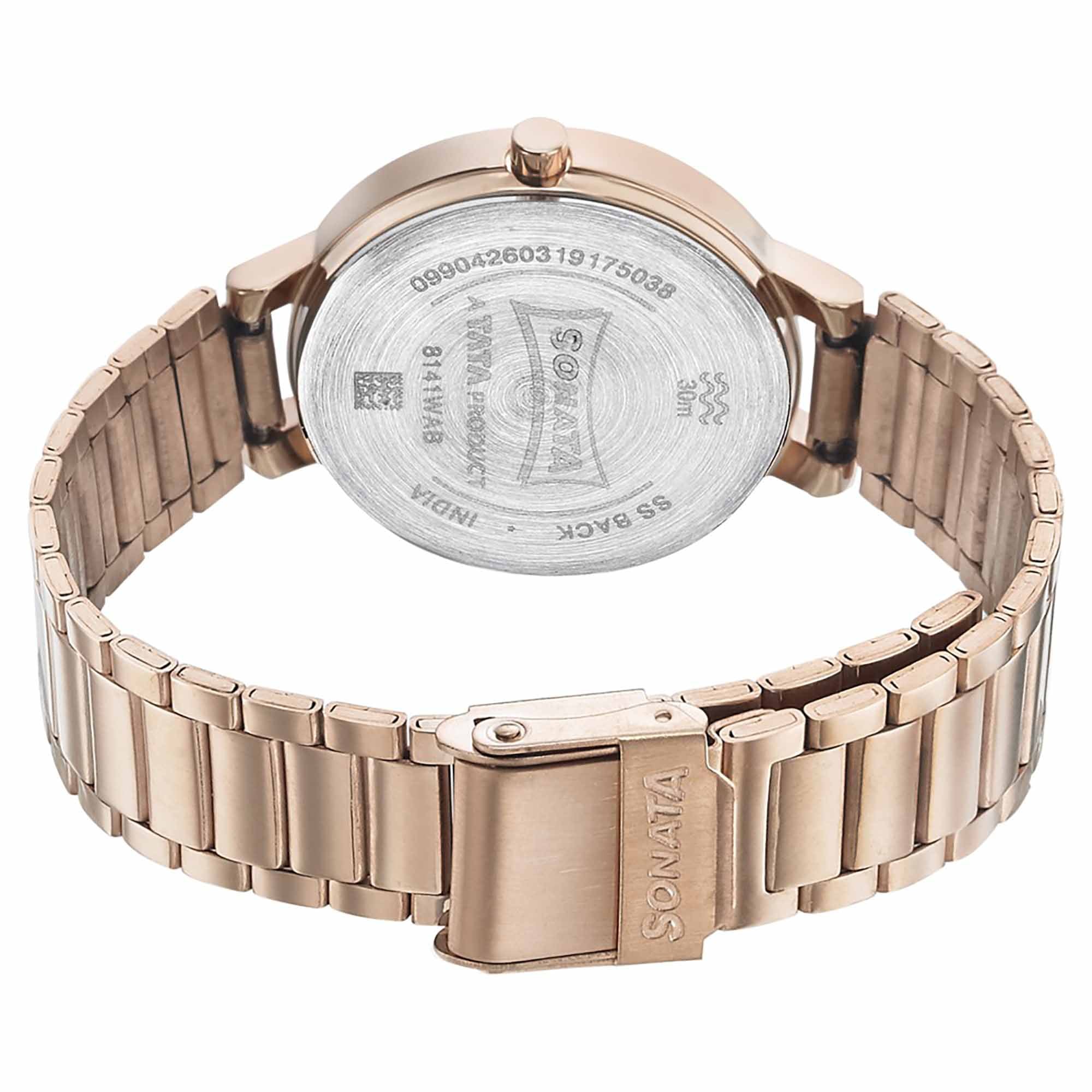 Sonata Play Rose Gold Dial Women Watch With Stainless Steel Strap - Image 4