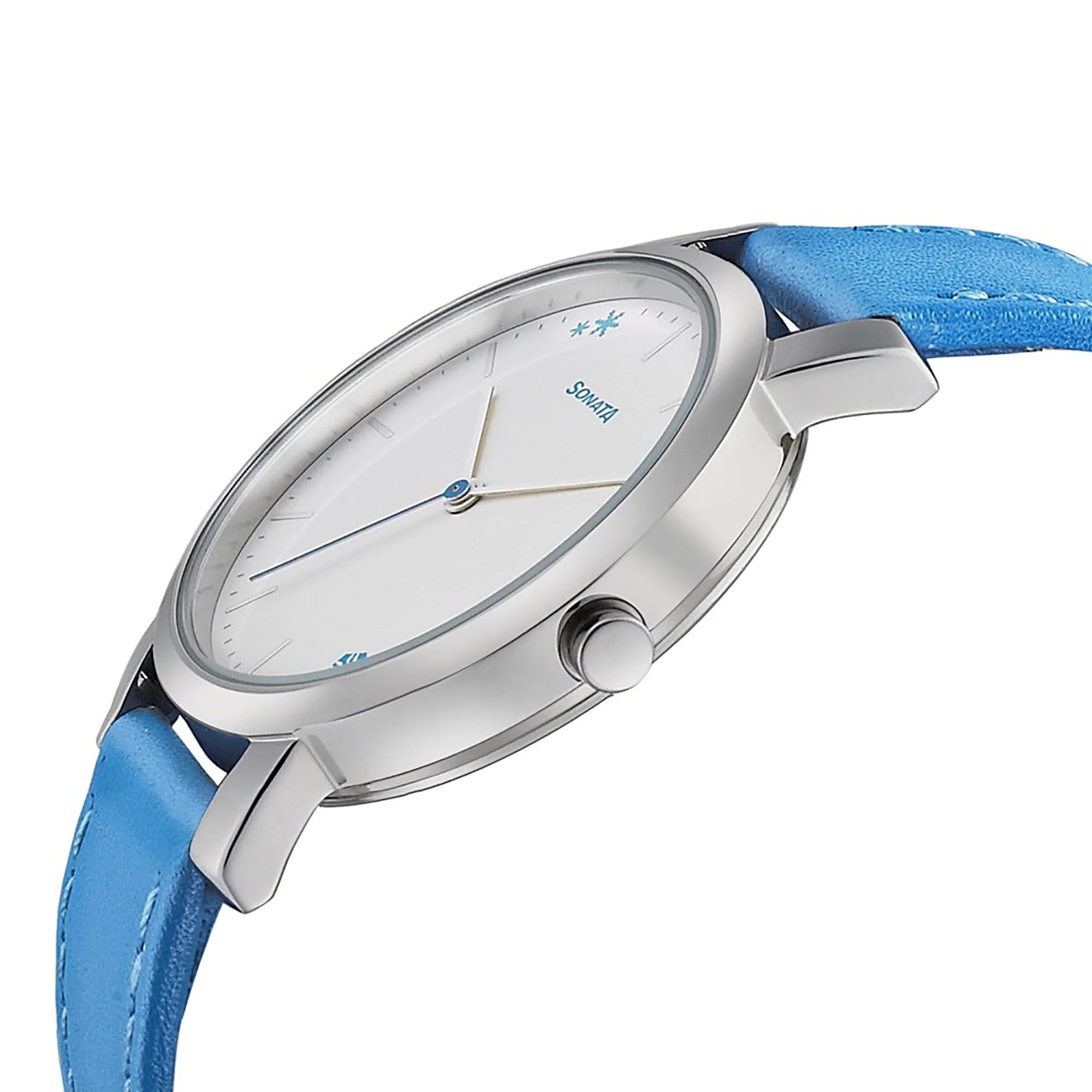 Sonata Play Silver Dial Women Watch With Leather Strap - Image 3