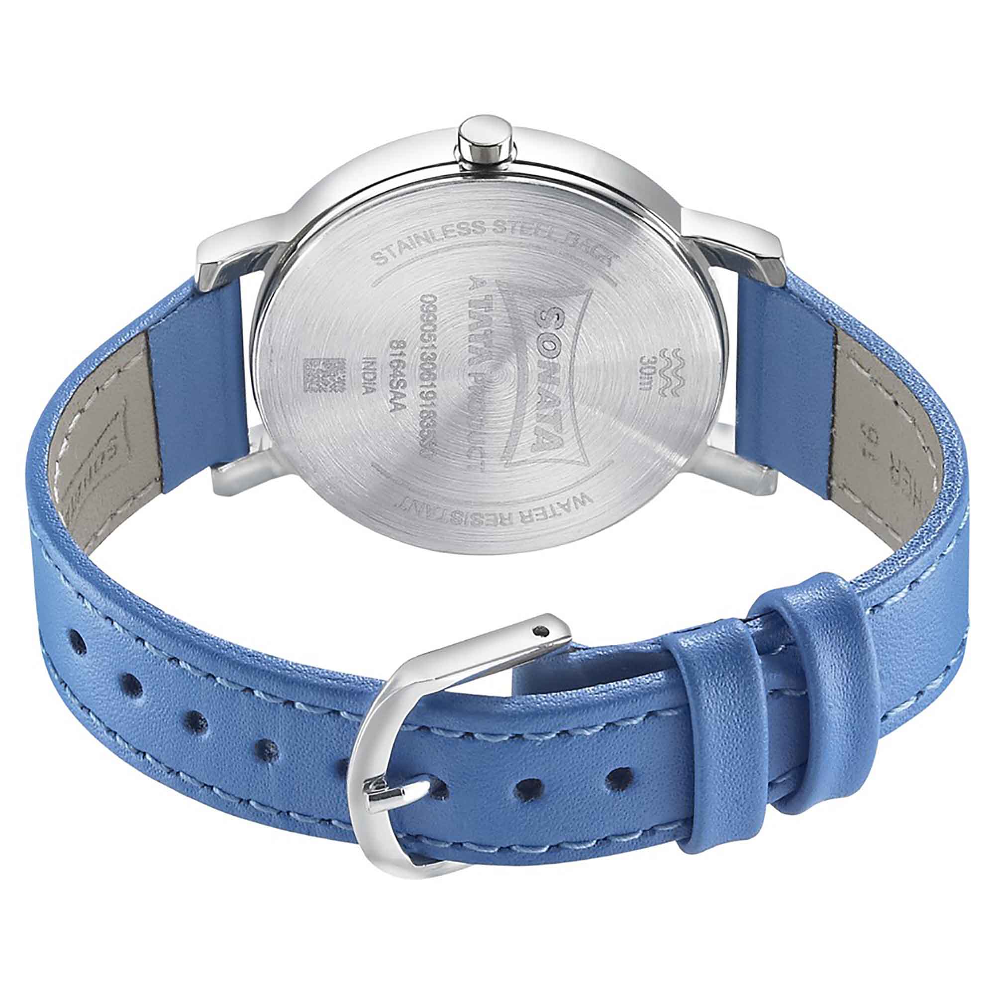 Sonata Play Silver Dial Women Watch With Leather Strap - Image 4