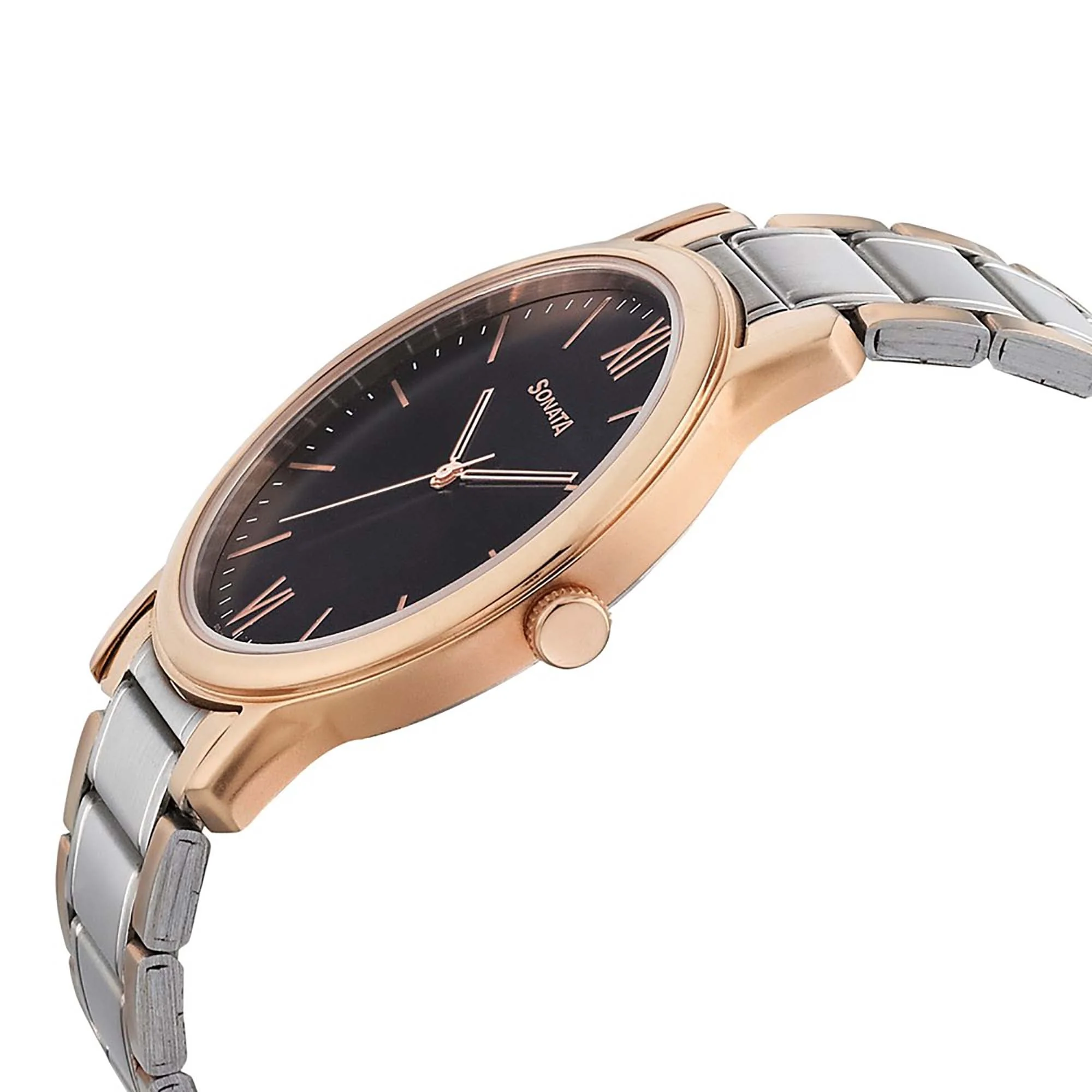 Sonata Quartz Analog Blue Dial Metal Strap Watch for Men - Image 3