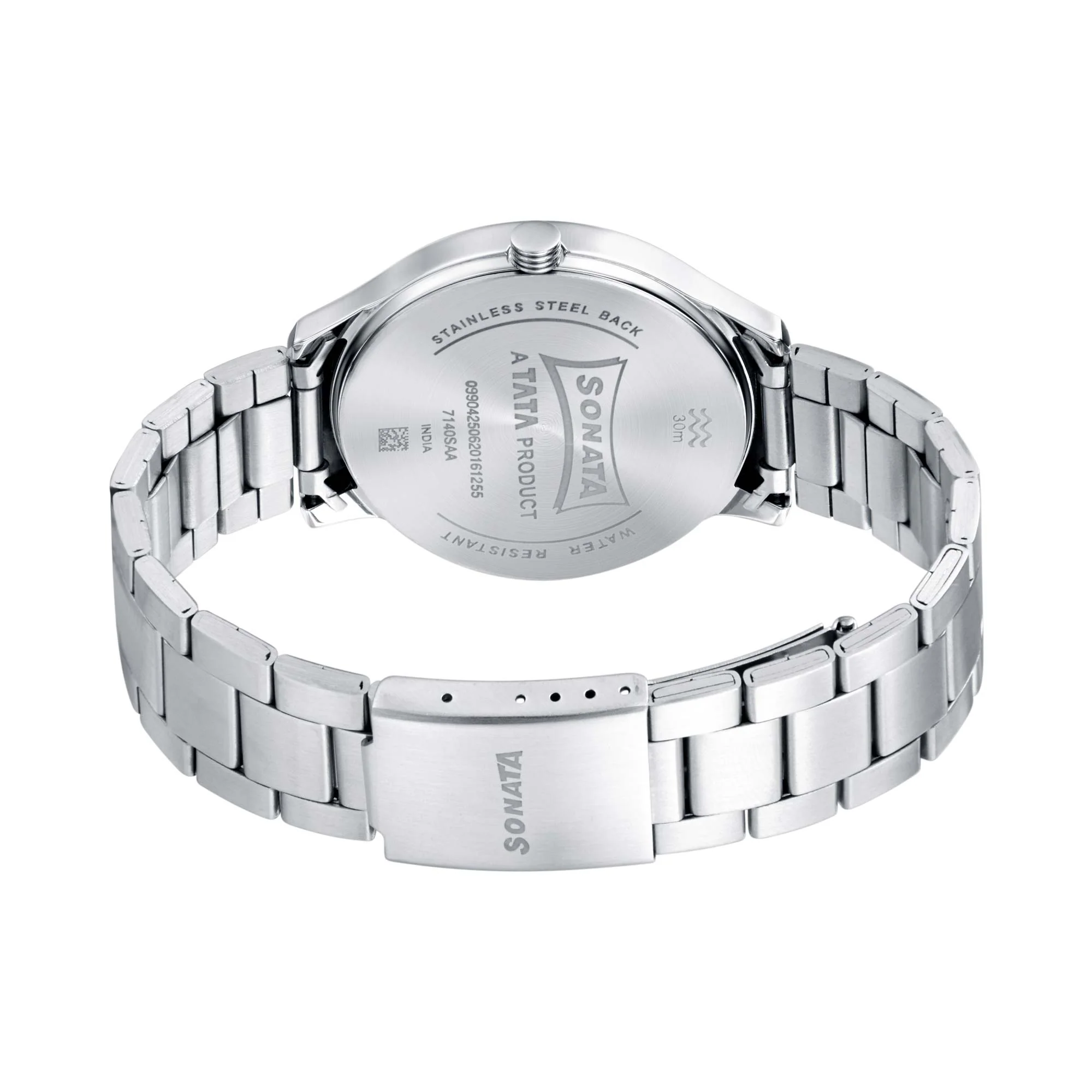 Sonata Quartz Analog Blue Dial Metal Strap Watch for Men - Image 4