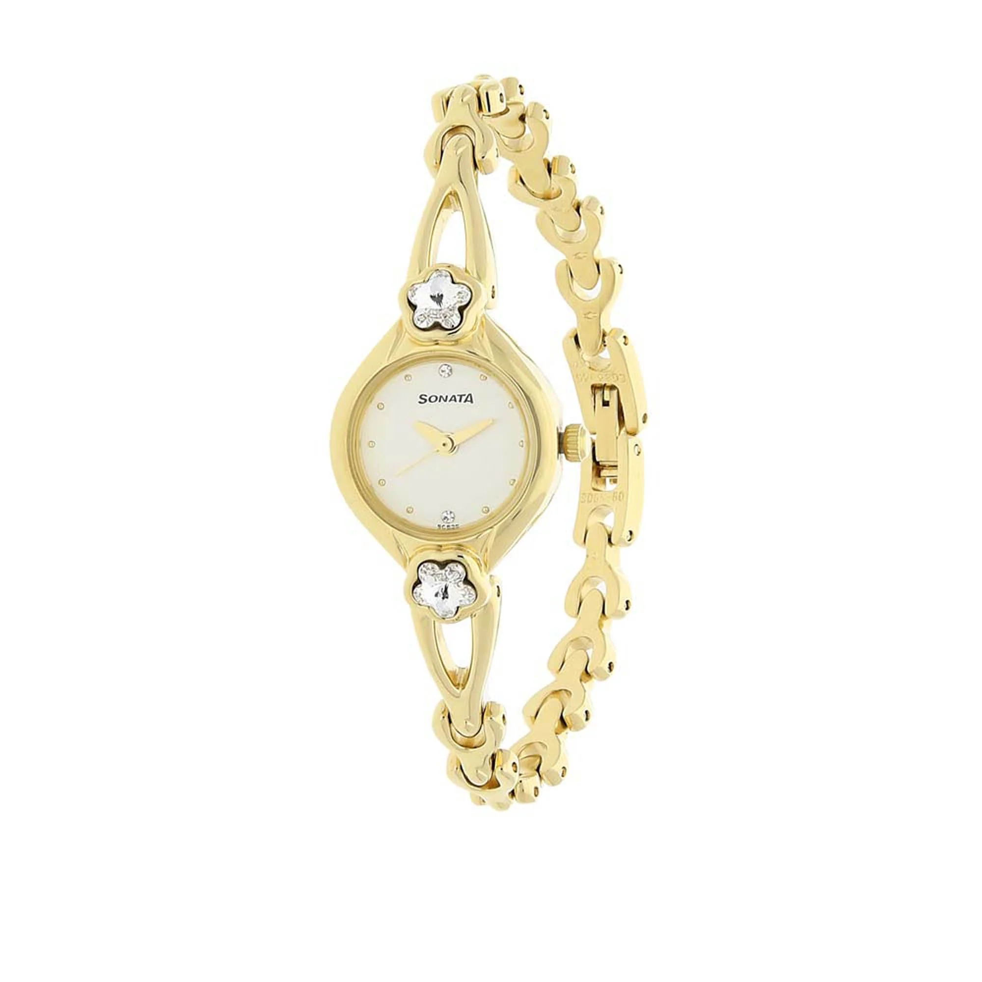 Sonata Quartz Analog Champagne Dial Metal Strap Watch for Women - Image 2