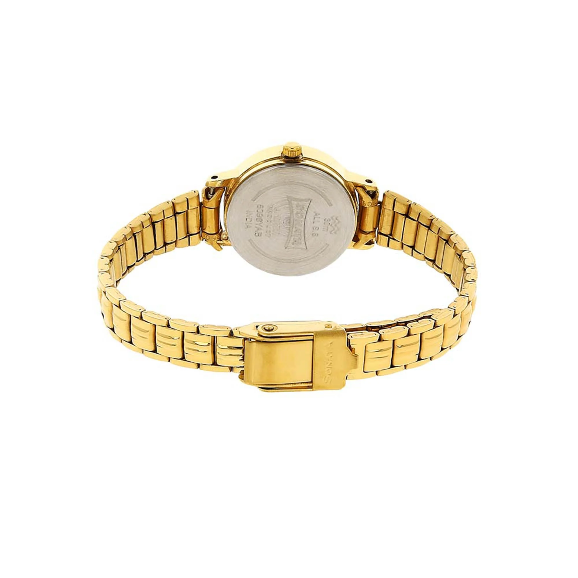Sonata Quartz Analog Champagne Dial Metal Strap Watch for Women - Image 4