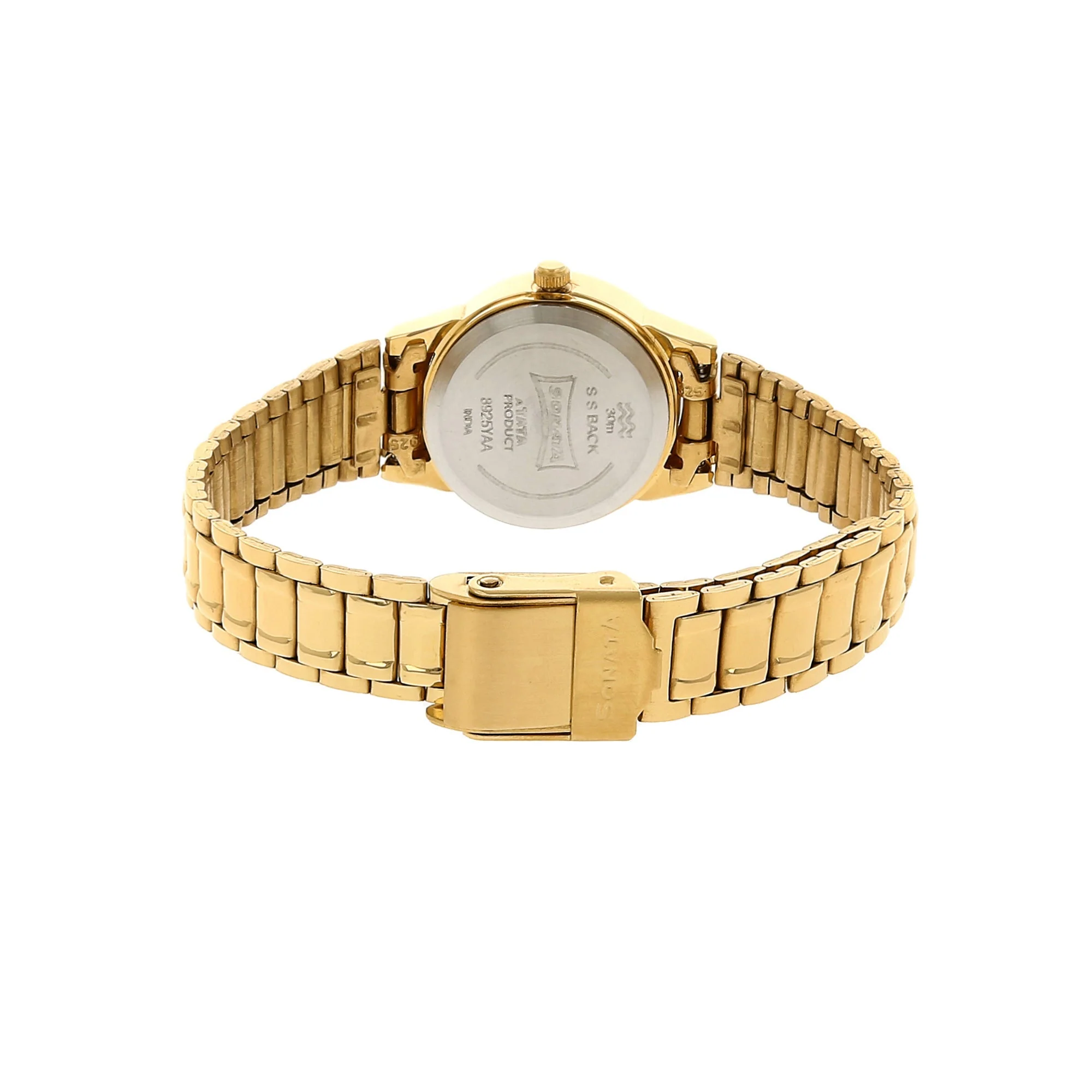 Sonata Quartz Analog Champagne Dial Stainless Steel Strap Watch for Women - Image 4