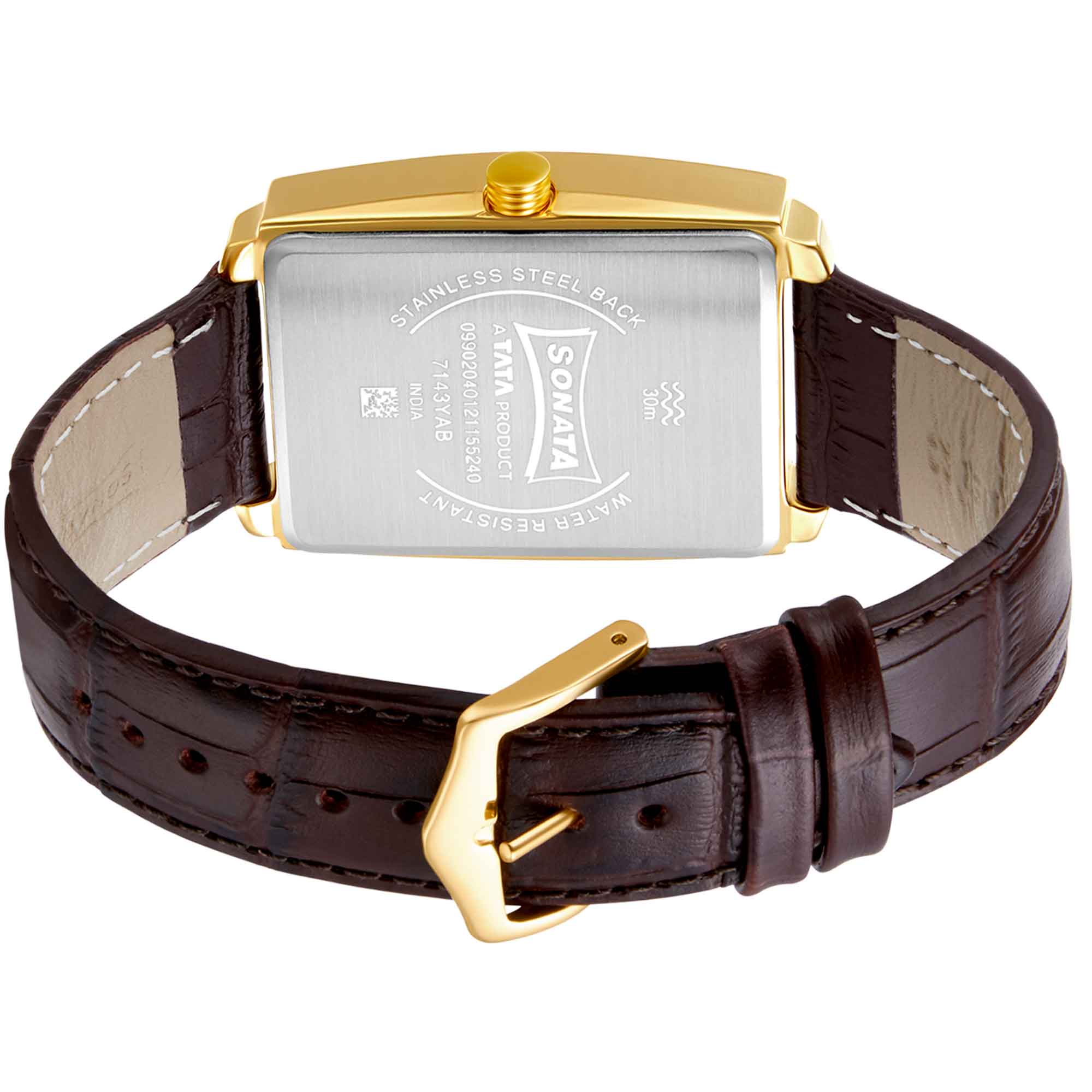 Sonata Quartz Analog Leather Strap Watch for Men - Image 3