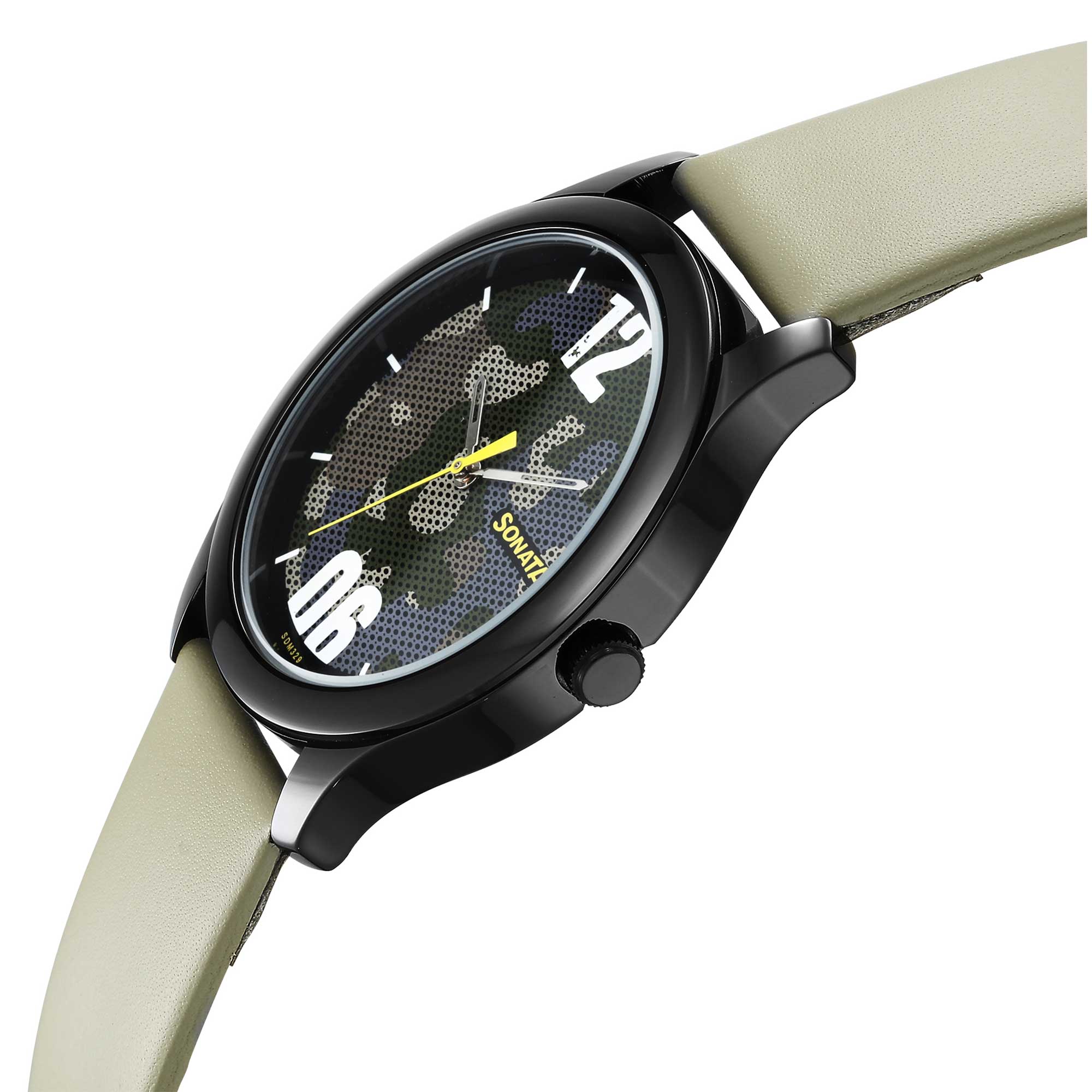 Sonata Quartz Analog Multicoloured Dial Leather Strap Watch for Men - Image 3
