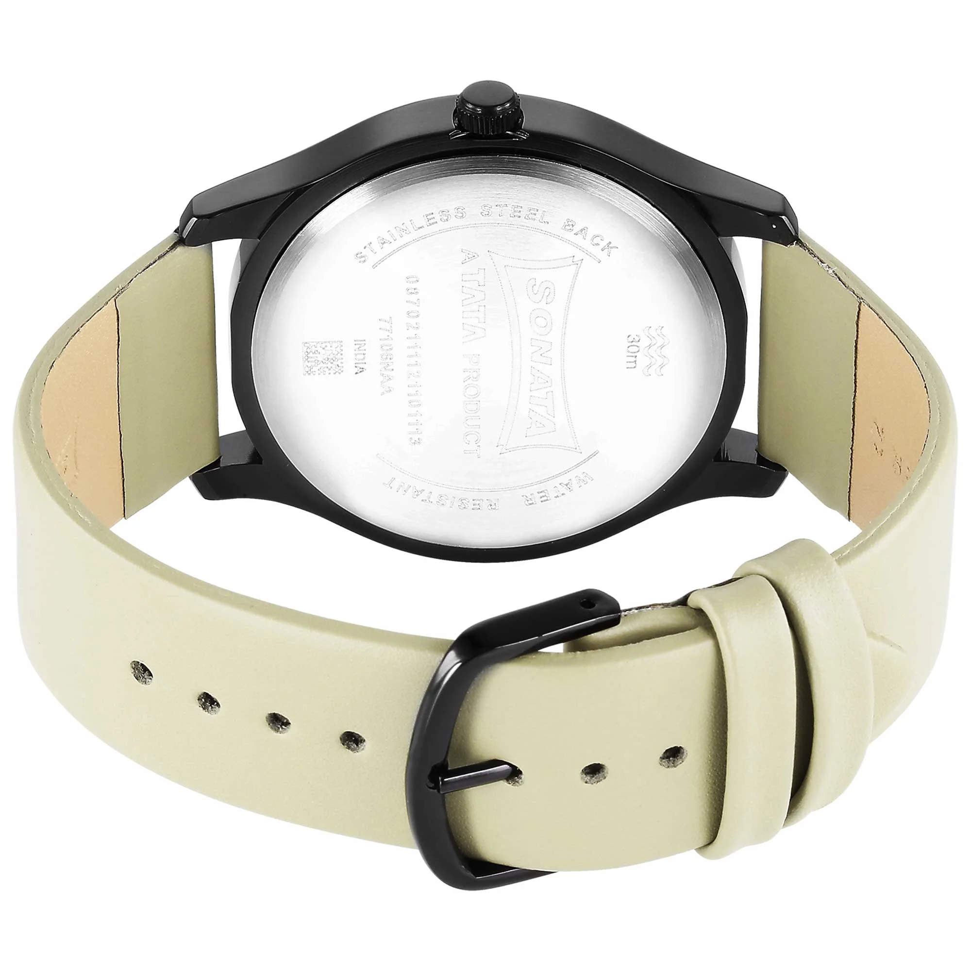Sonata Quartz Analog Multicoloured Dial Leather Strap Watch for Men - Image 4