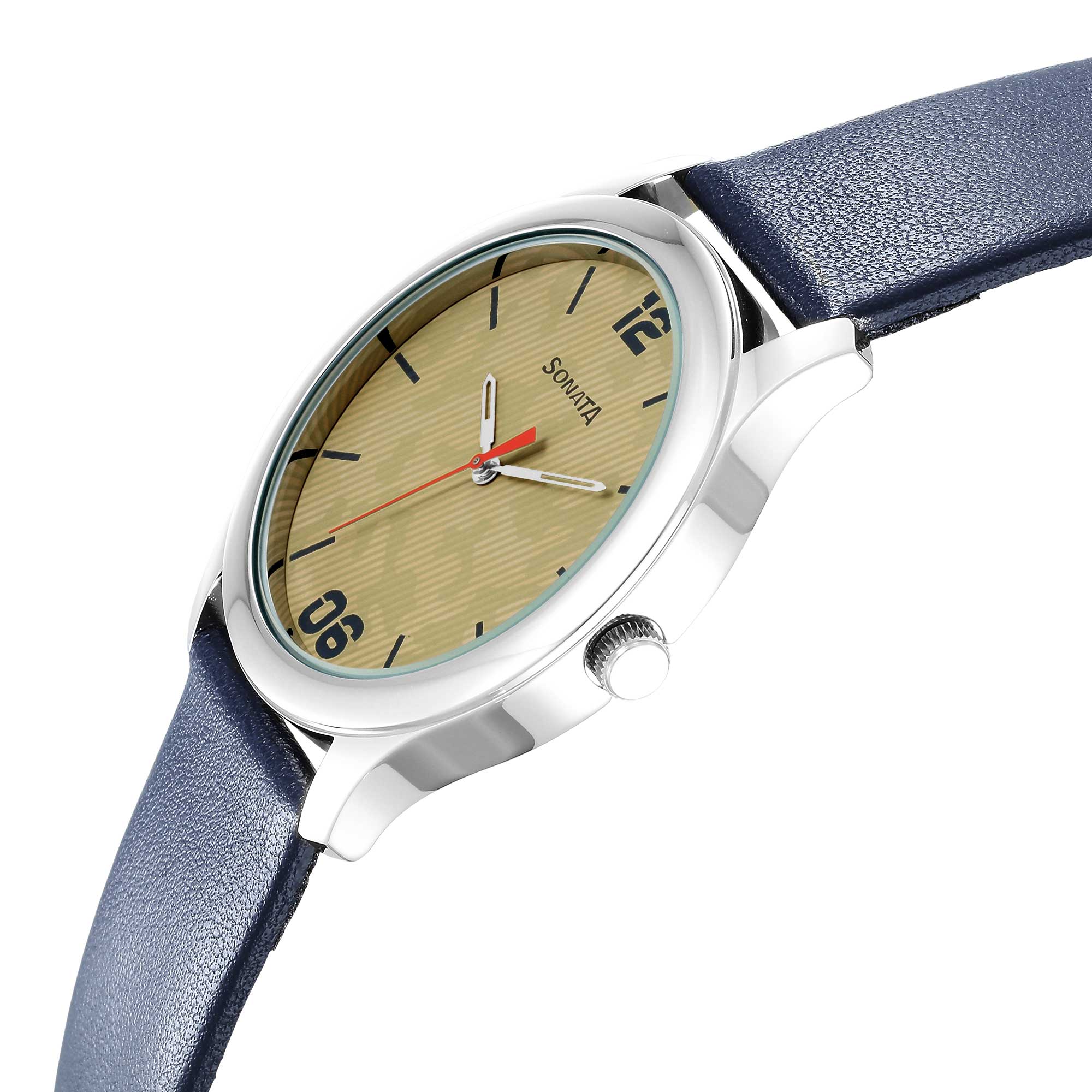Sonata Quartz Analog Multicoloured Dial Leather Strap Watch for Men - Image 3