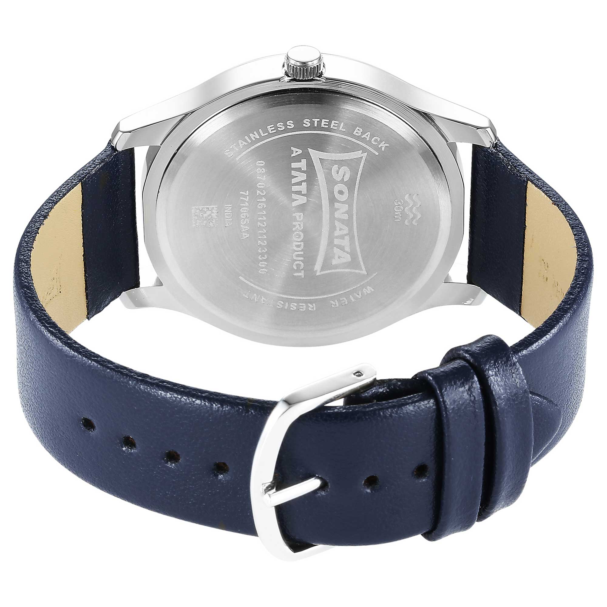 Sonata Quartz Analog Multicoloured Dial Leather Strap Watch for Men - Image 4