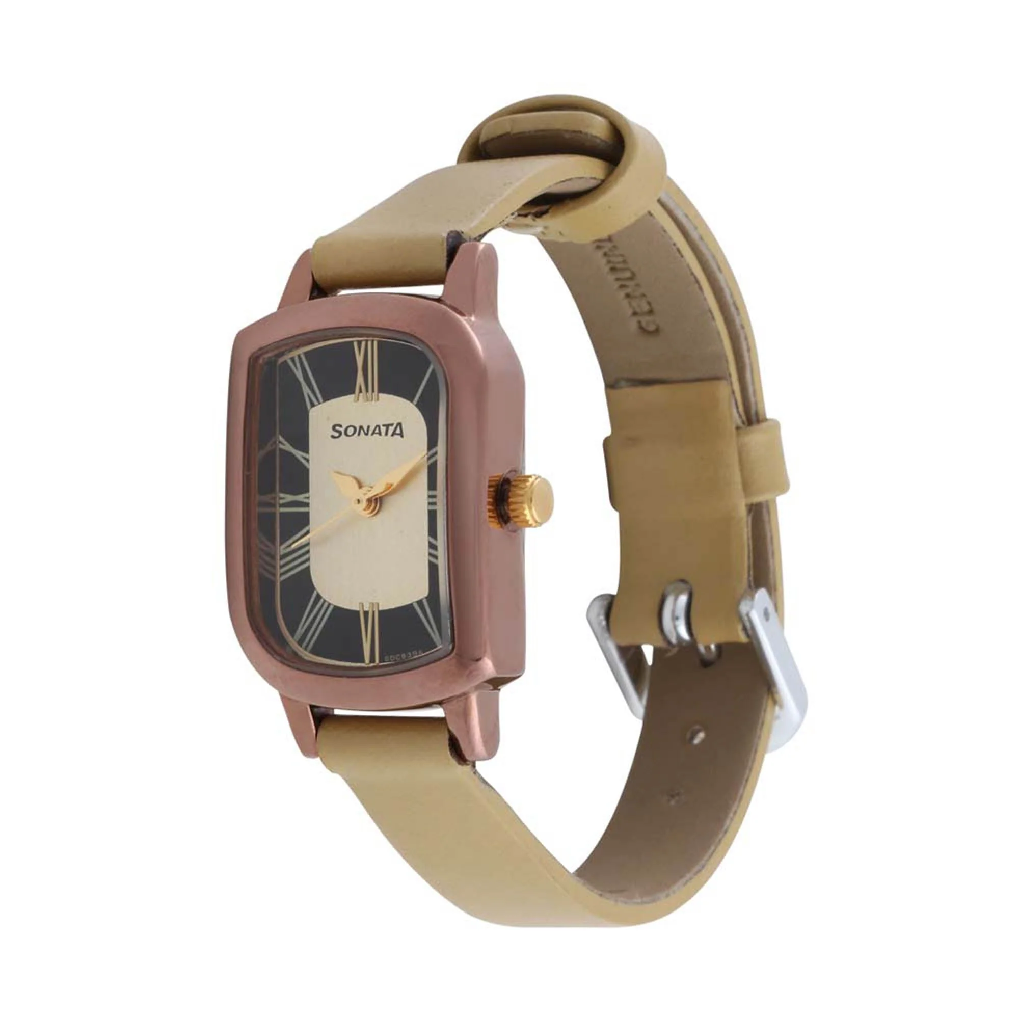 Sonata Quartz Analog Pink Dial Leather Strap Watch for Women - Image 2
