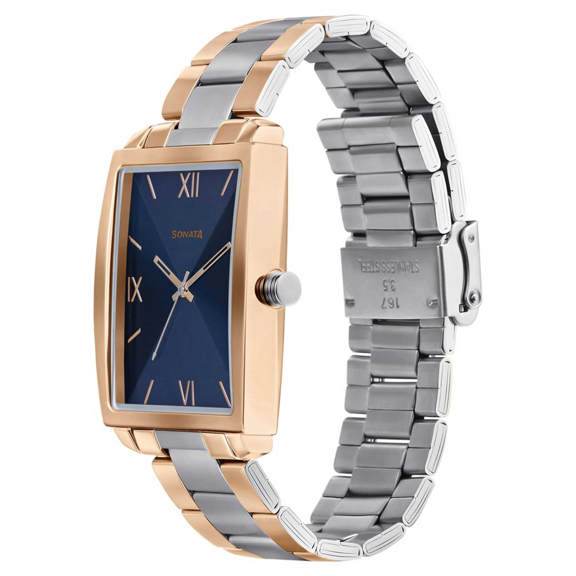 Sonata Quartz Analog Stainless Steel Strap Watch for Men - Image 2