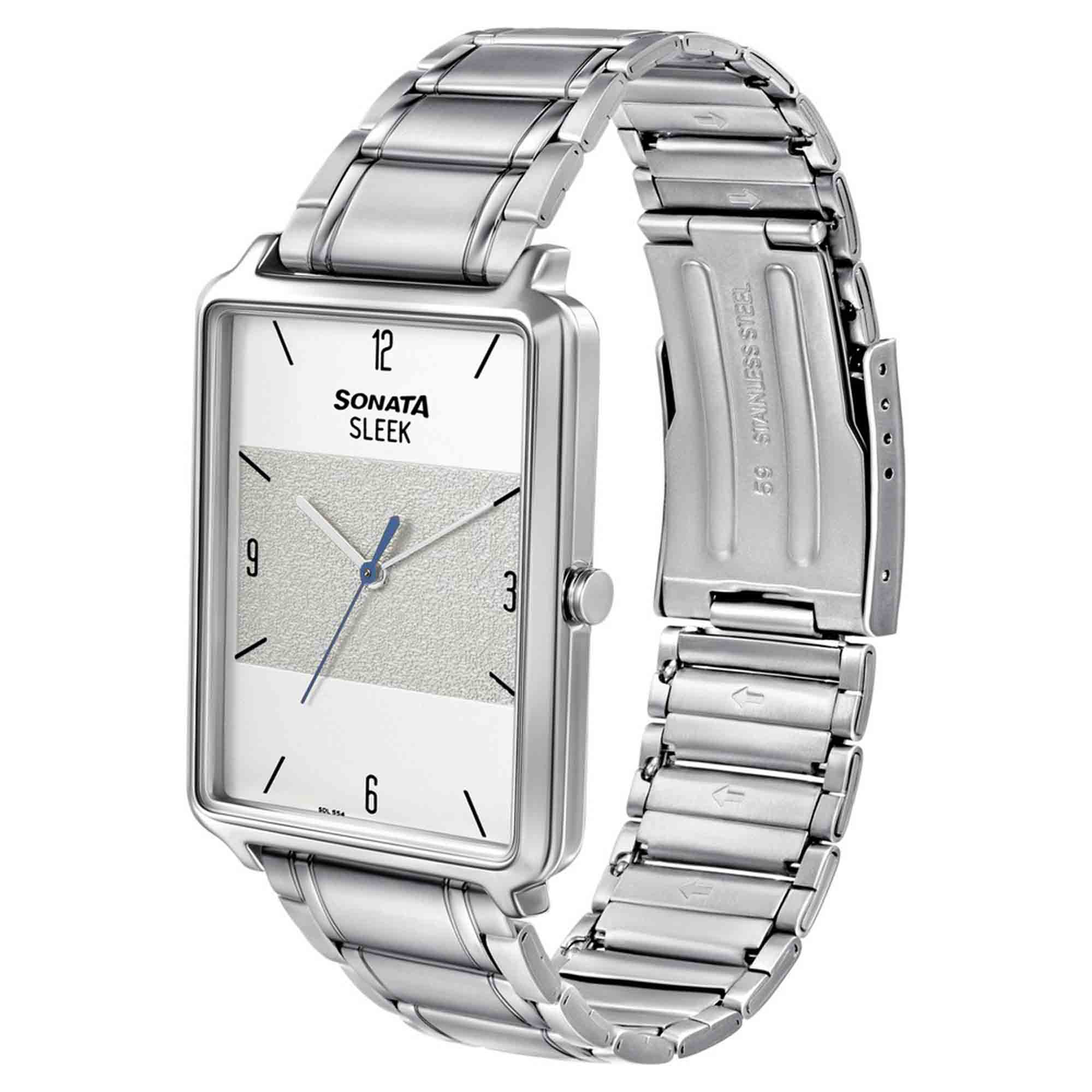 Sonata Quartz Analog Stainless Steel Strap Watch for Men - Image 2