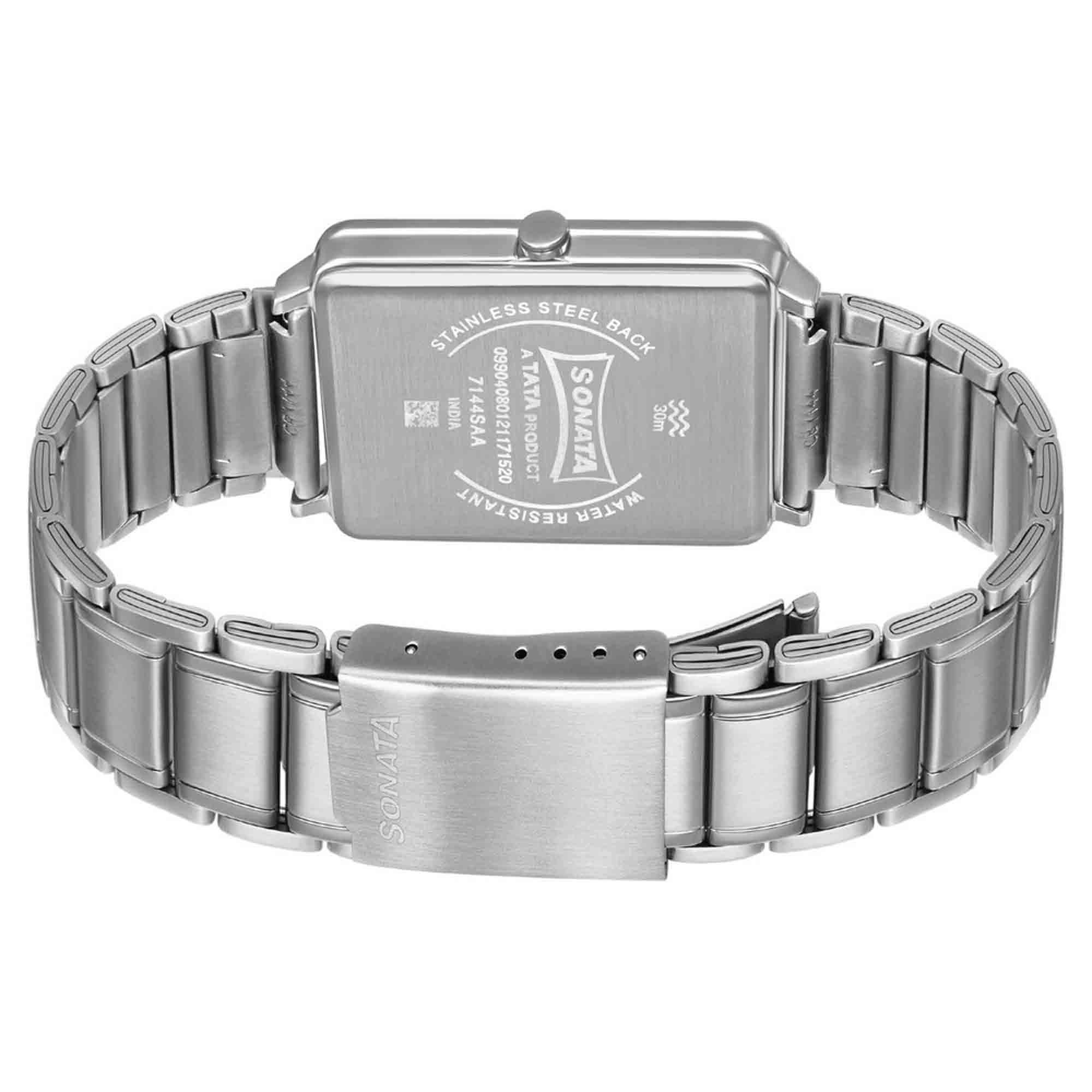 Sonata Quartz Analog Stainless Steel Strap Watch for Men - Image 4