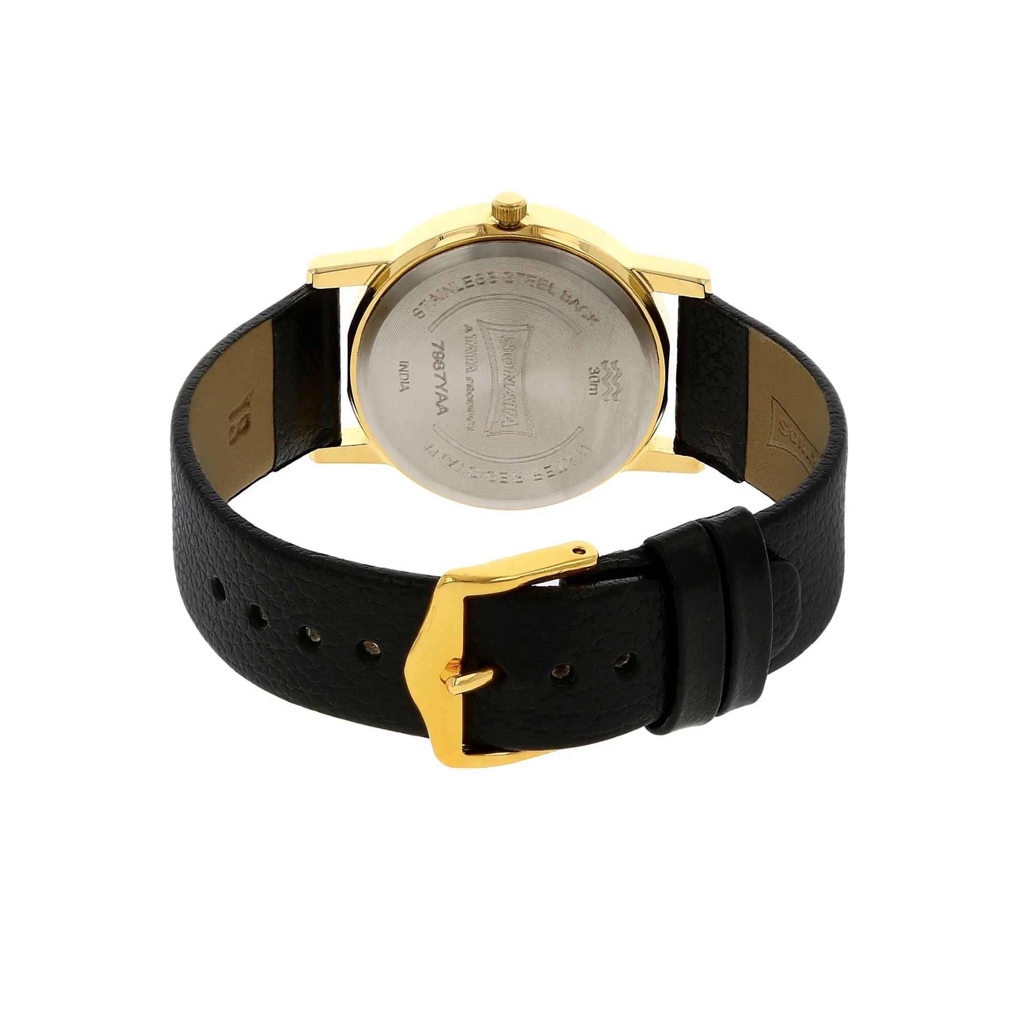 Sonata Quartz Analog White Dial Leather Strap Watch for Men - Image 4