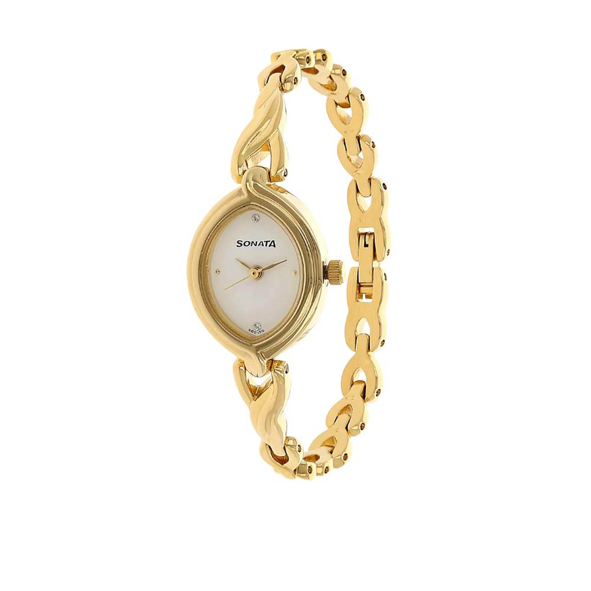 Sonata Quartz Analog White Dial Metal Strap Watch for Women - Image 2