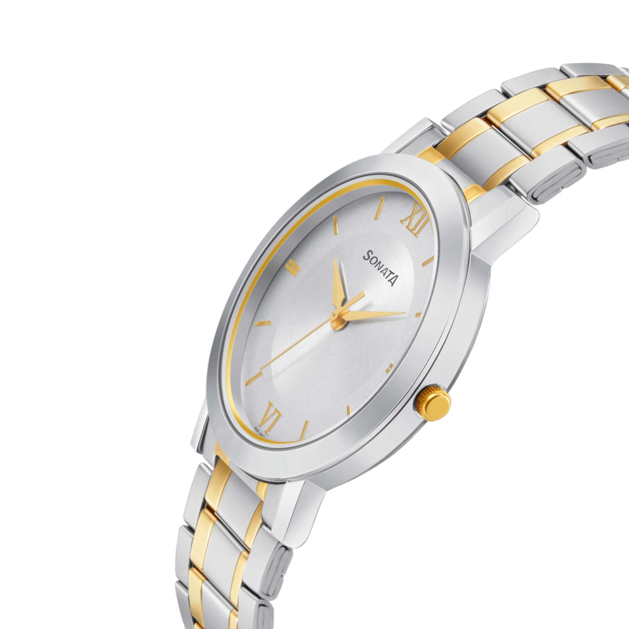 Sonata Quartz Analog with Date Grey Dial Stainless Steel Strap Watch for Men - Image 3