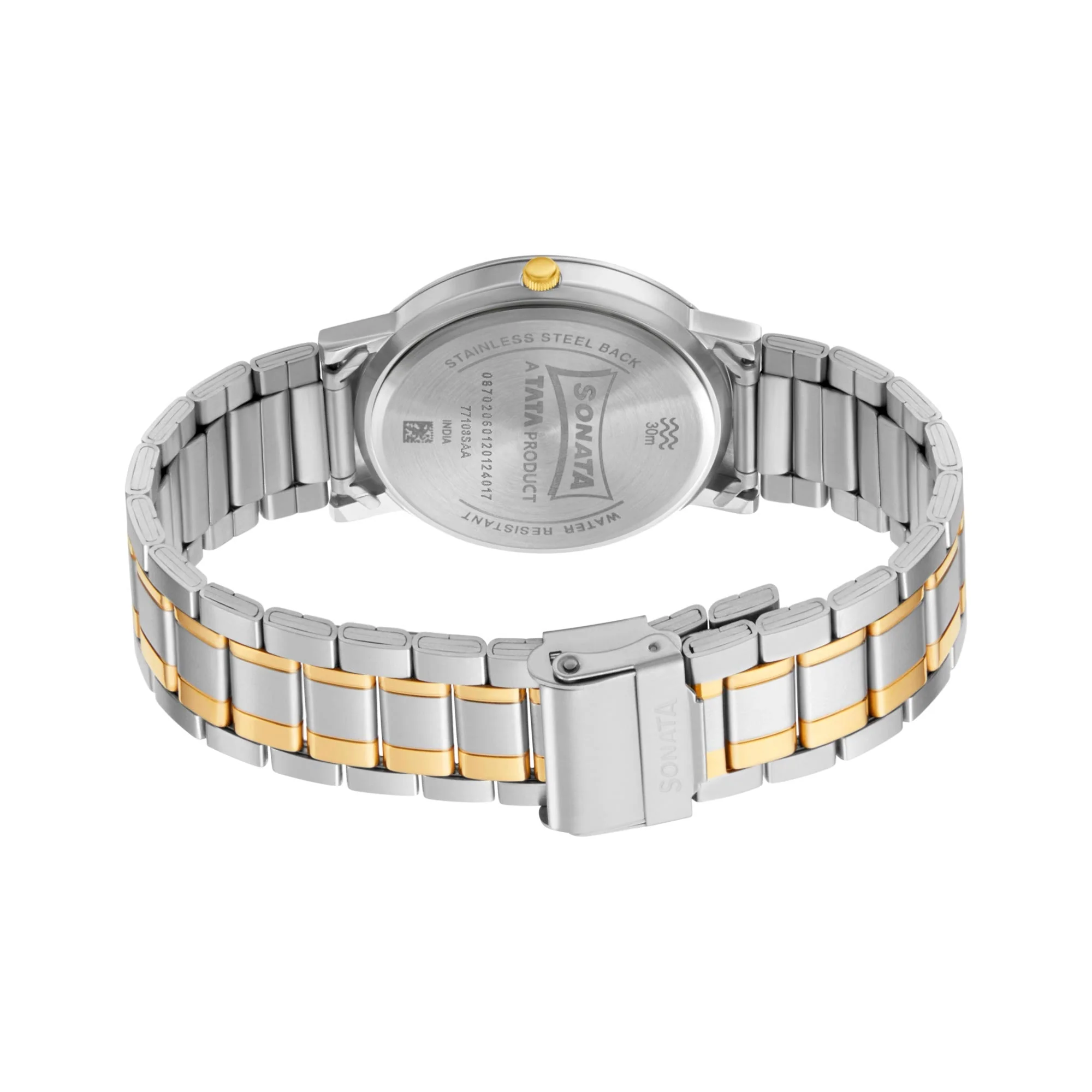 Sonata Quartz Analog with Date Grey Dial Stainless Steel Strap Watch for Men - Image 4