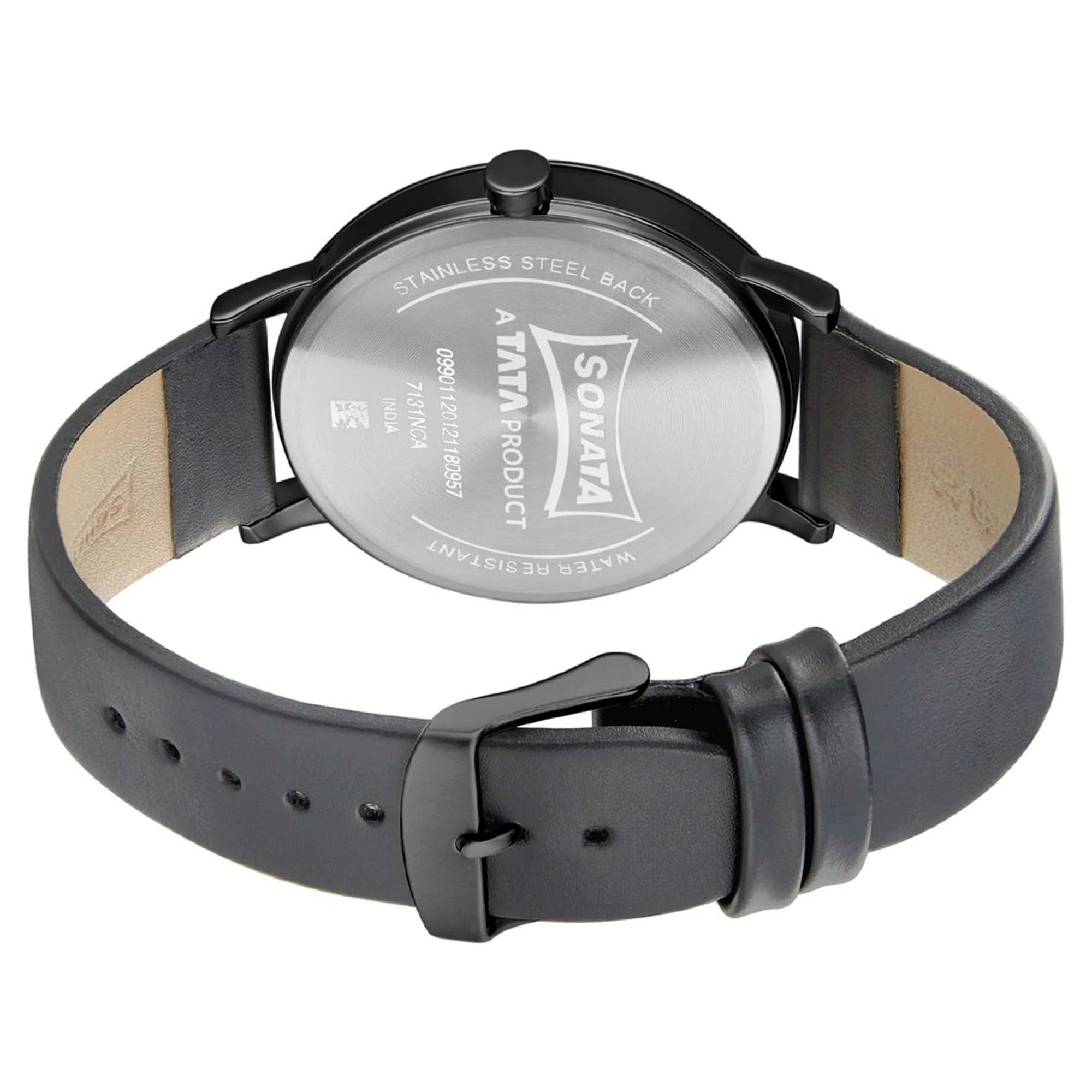 Sonata Quartz Analog with Date Leather Strap Watch for Men - Image 4