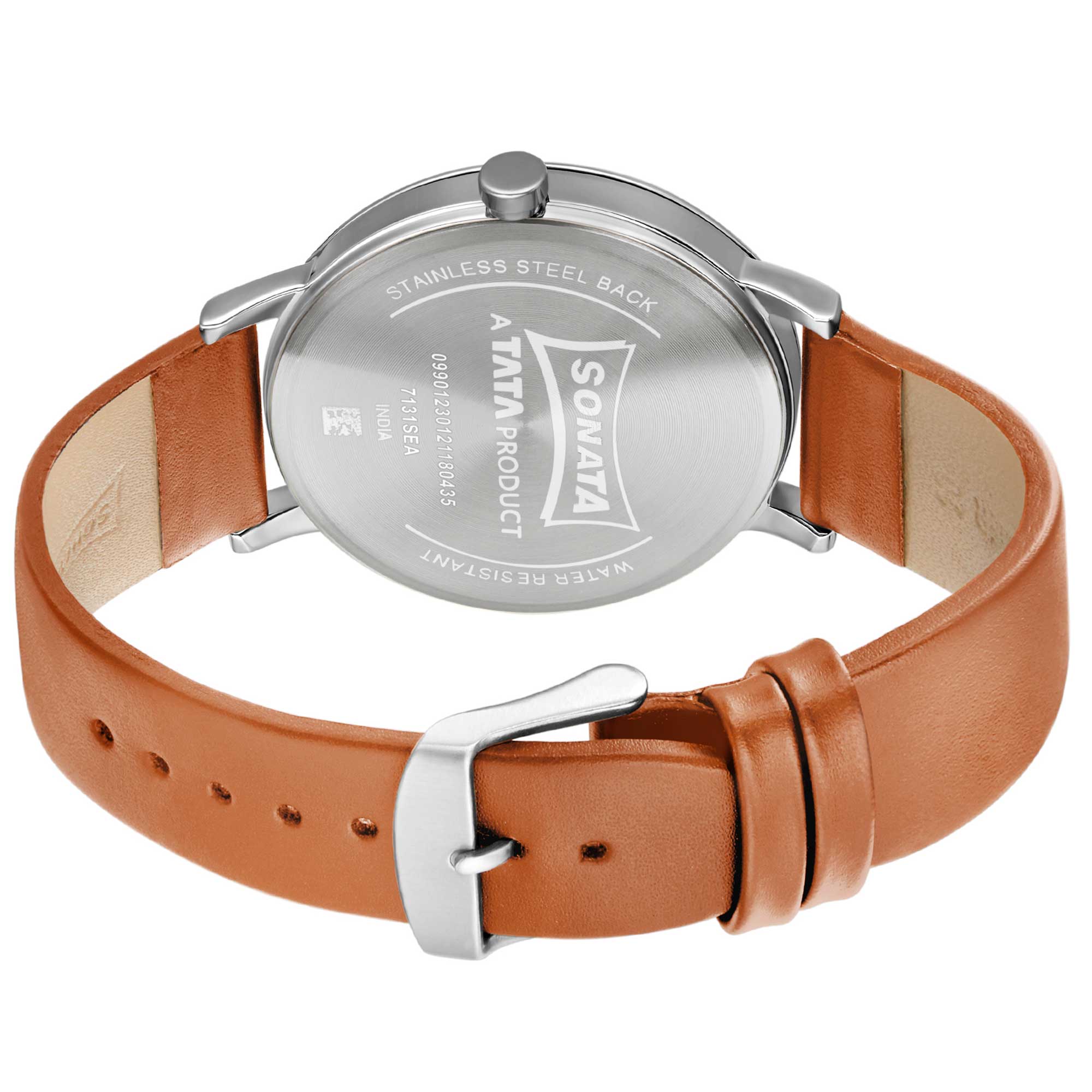 Sonata Quartz Analog with Date Leather Strap Watch for Men - Image 3