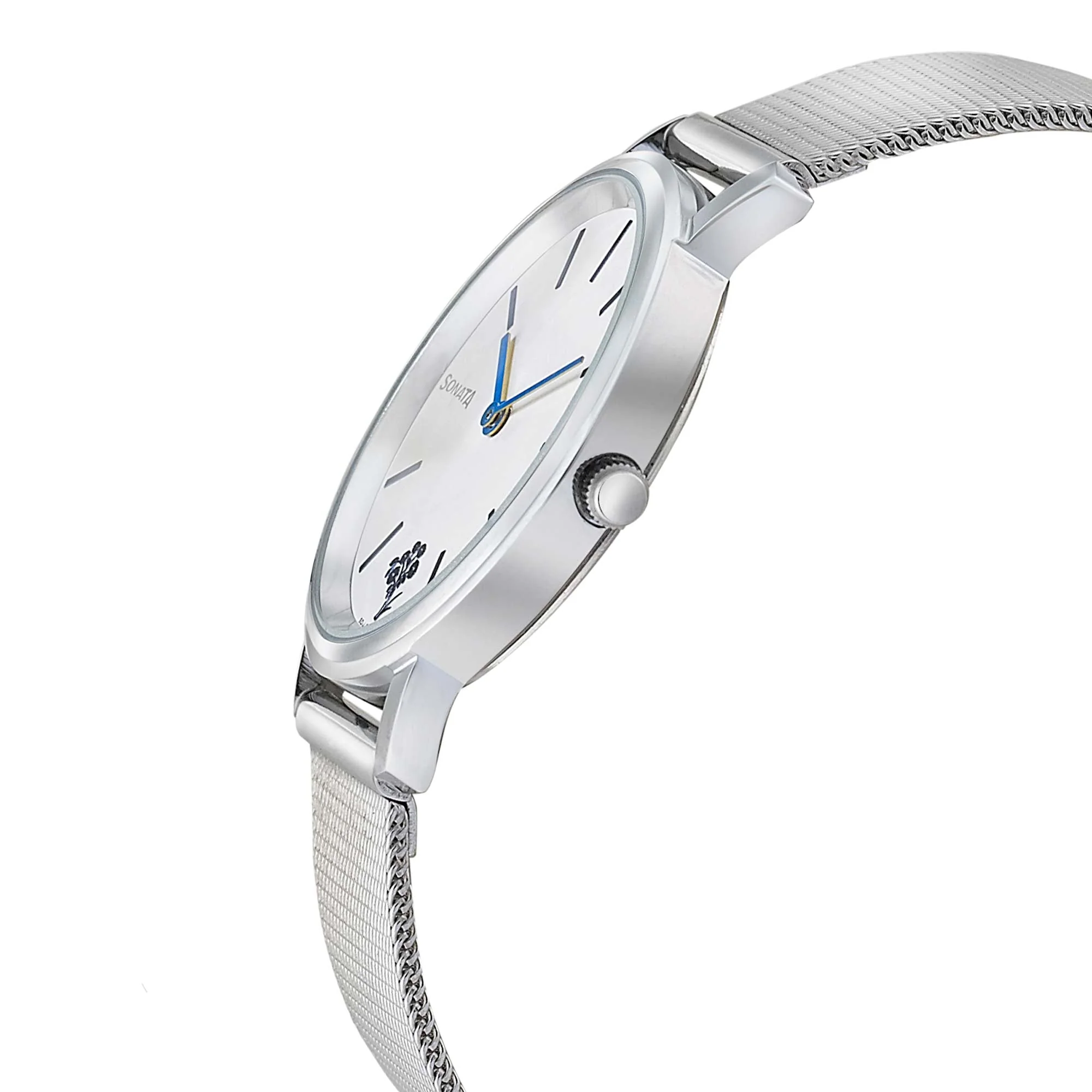 Sonata Silver Lining White Dial Women Watch With Stainless Steel Strap - Image 3