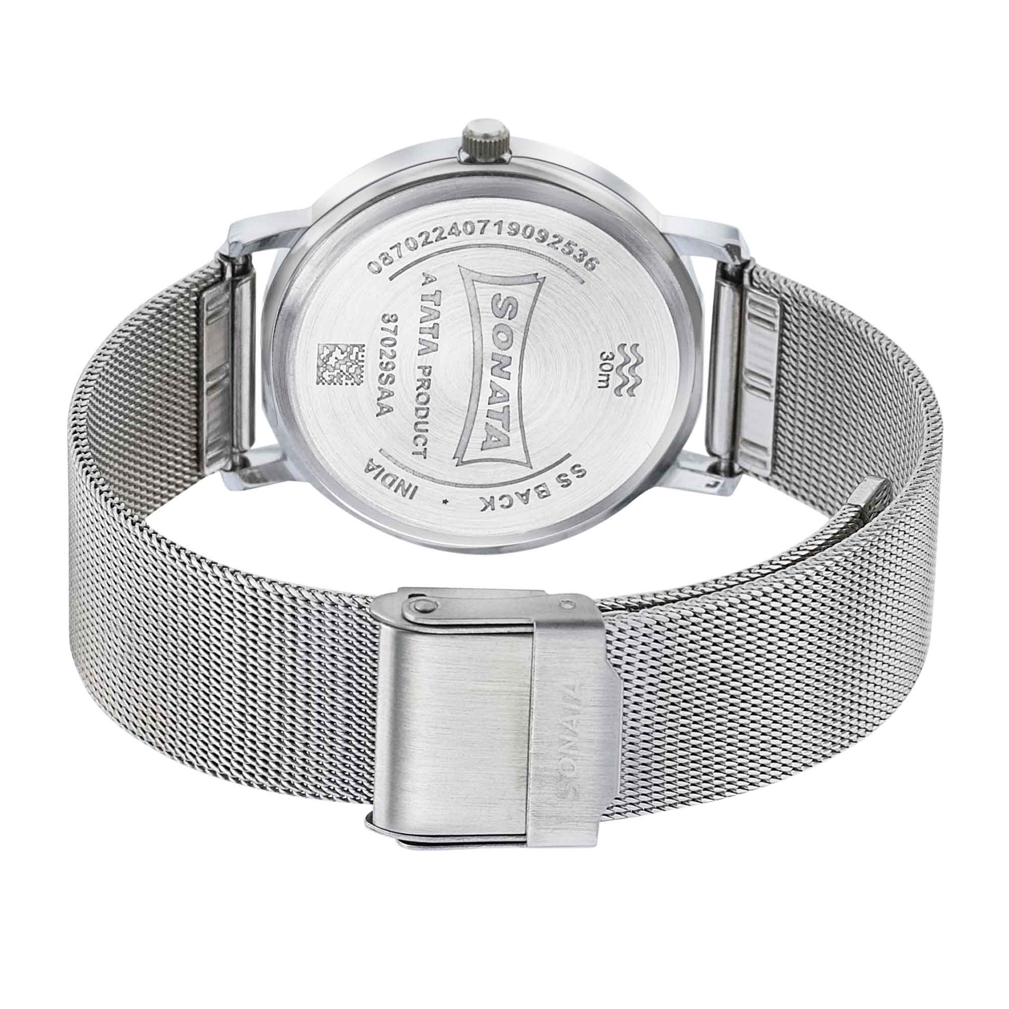 Sonata Silver Lining White Dial Women Watch With Stainless Steel Strap - Image 4