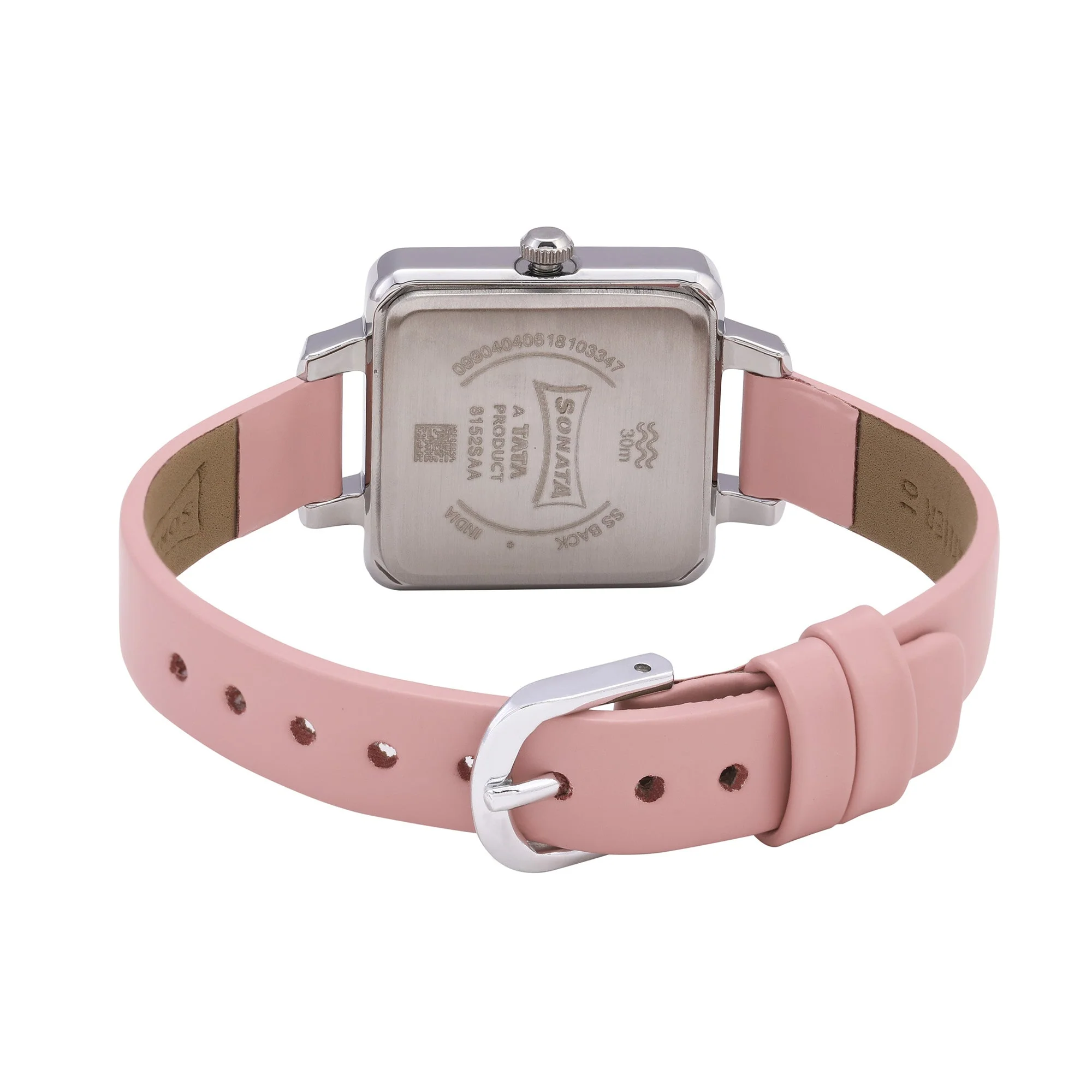 Sonata Splash Grey Dial Women Watch With Leather Strap - Image 4