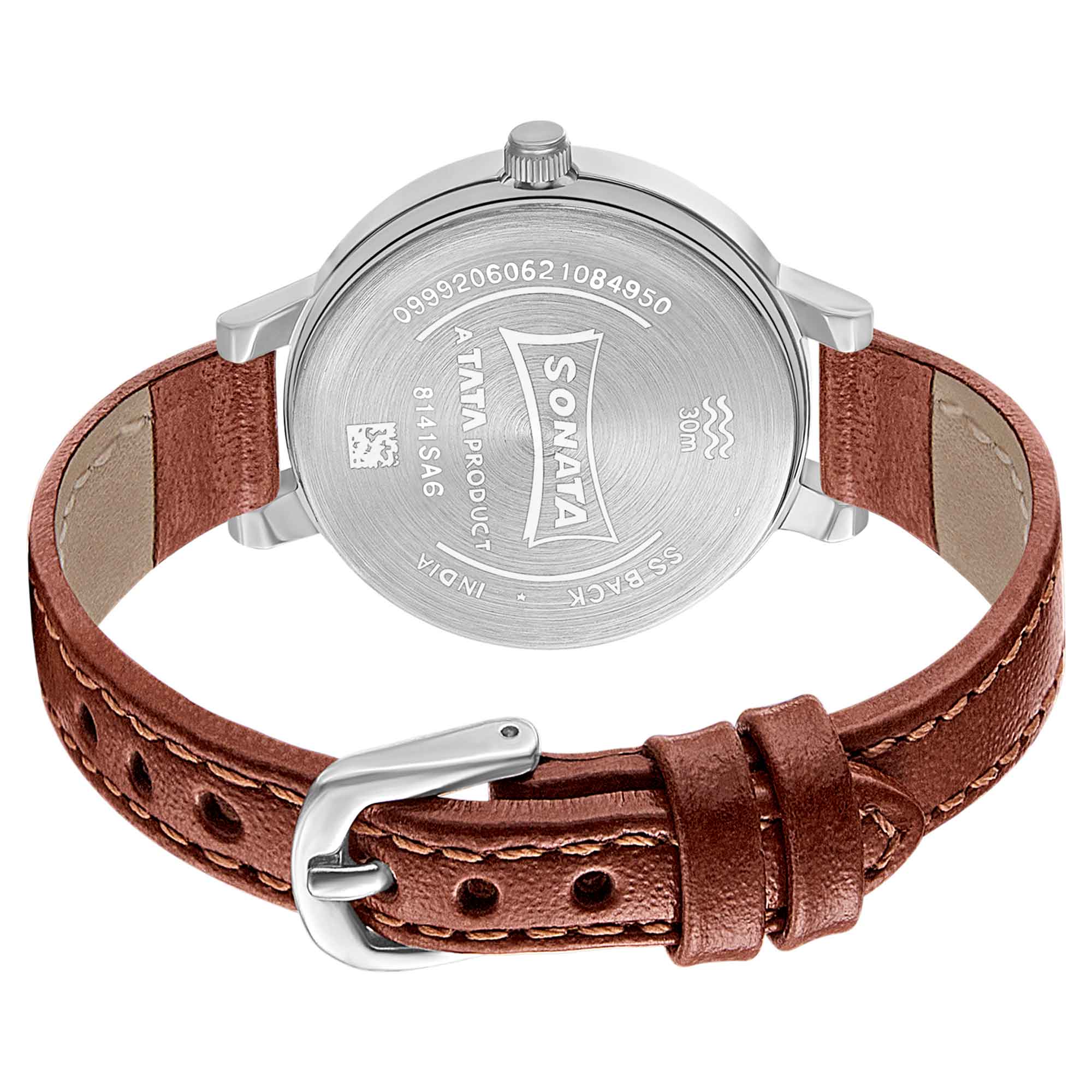 Sonata Unveil Quartz Multifunction Leather Strap Watch for Women - Image 3