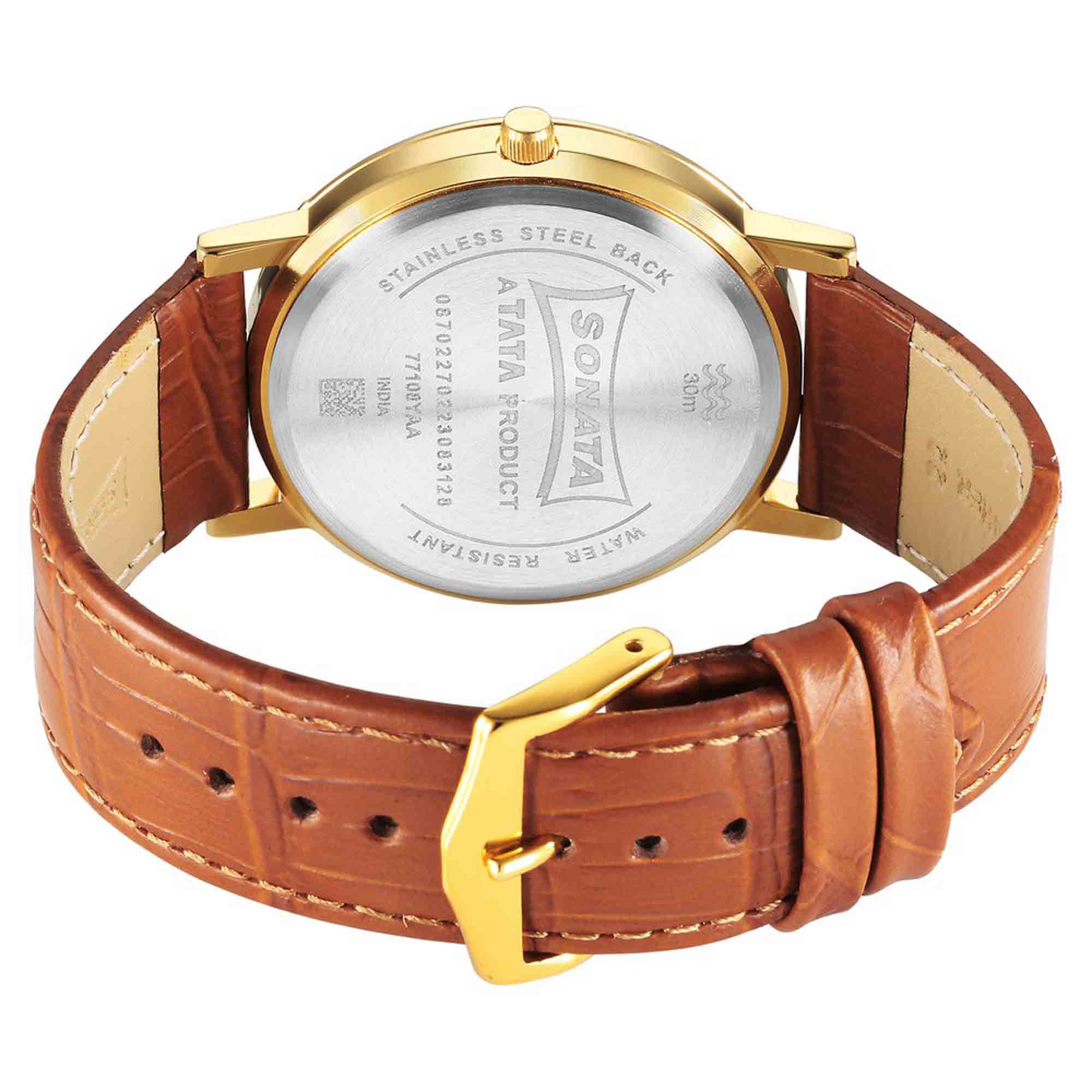 Sonata Utsav Brown Dial Watch for Men - Image 5