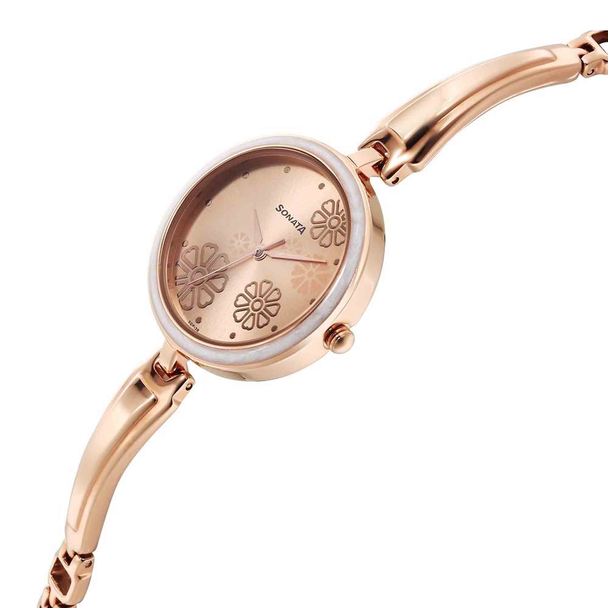 Sonata Utsav Rose Gold Dial Watch for Women - Image 4