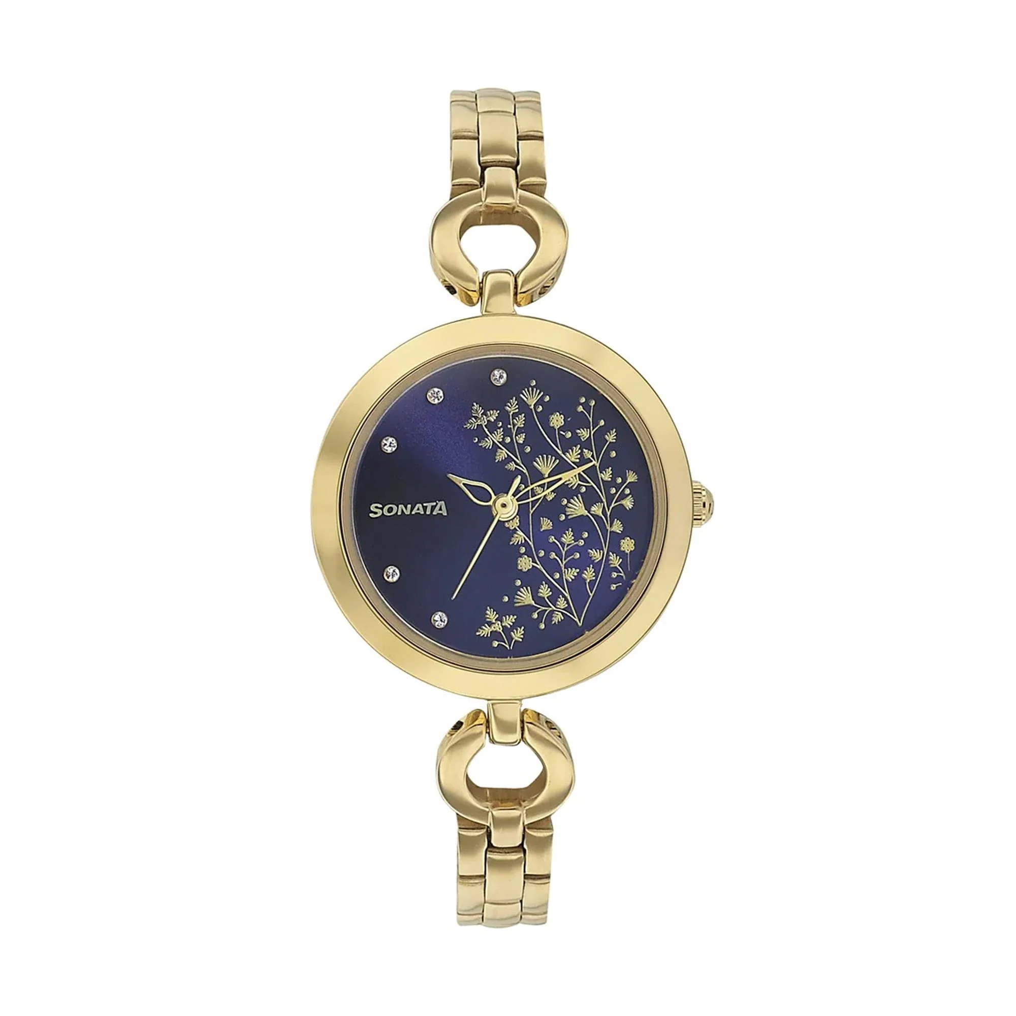 Sonata Wedding Blue Dial Women Watch With Stainless Steel Strap