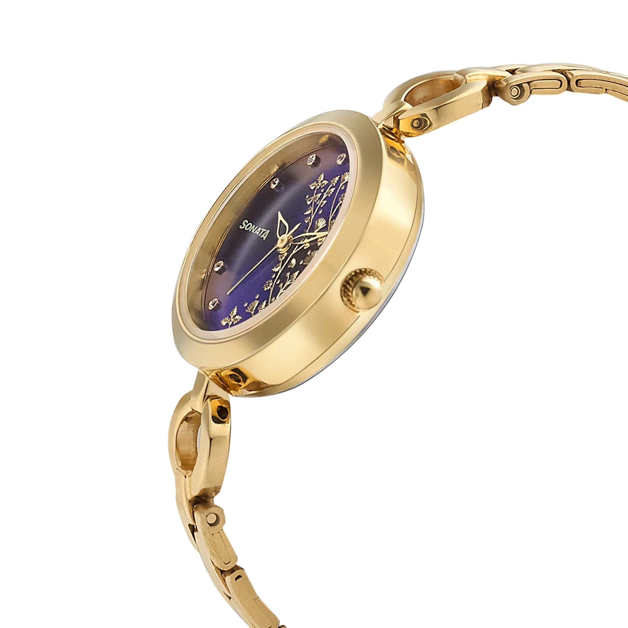 Sonata Wedding Blue Dial Women Watch With Stainless Steel Strap - Image 3