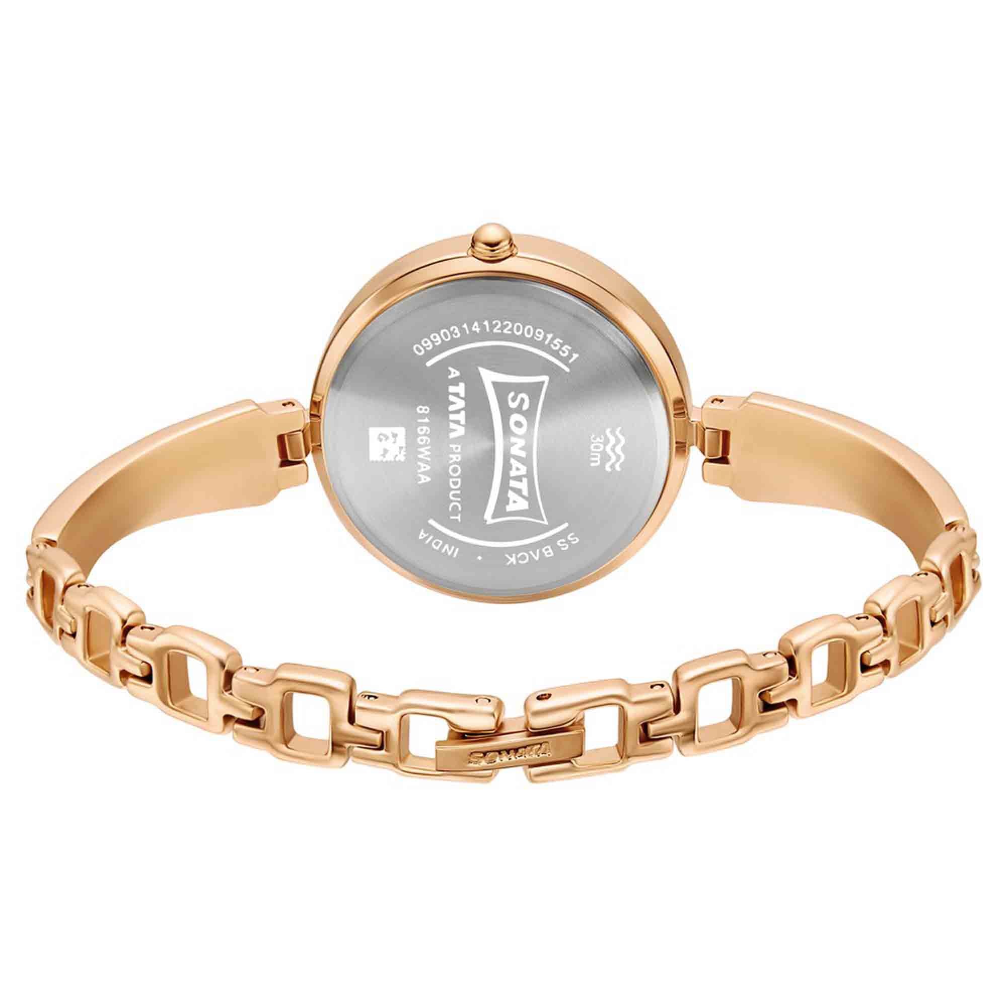 Sonata Wedding Mother of Pearl Dial Women Watch With Metal Strap - Image 4