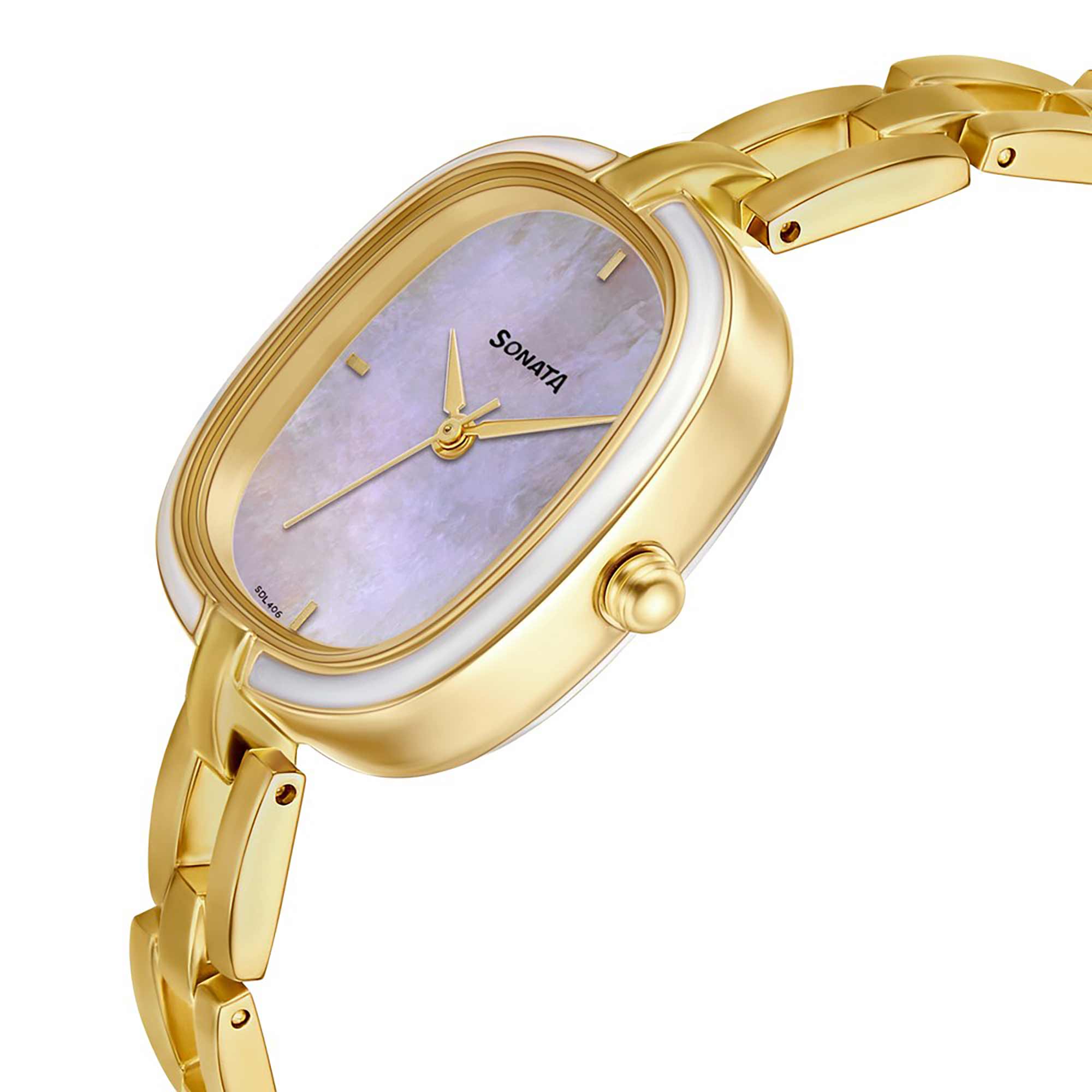 Sonata Wedding Mother of Pearl Dial Women Watch With Metal Strap - Image 3
