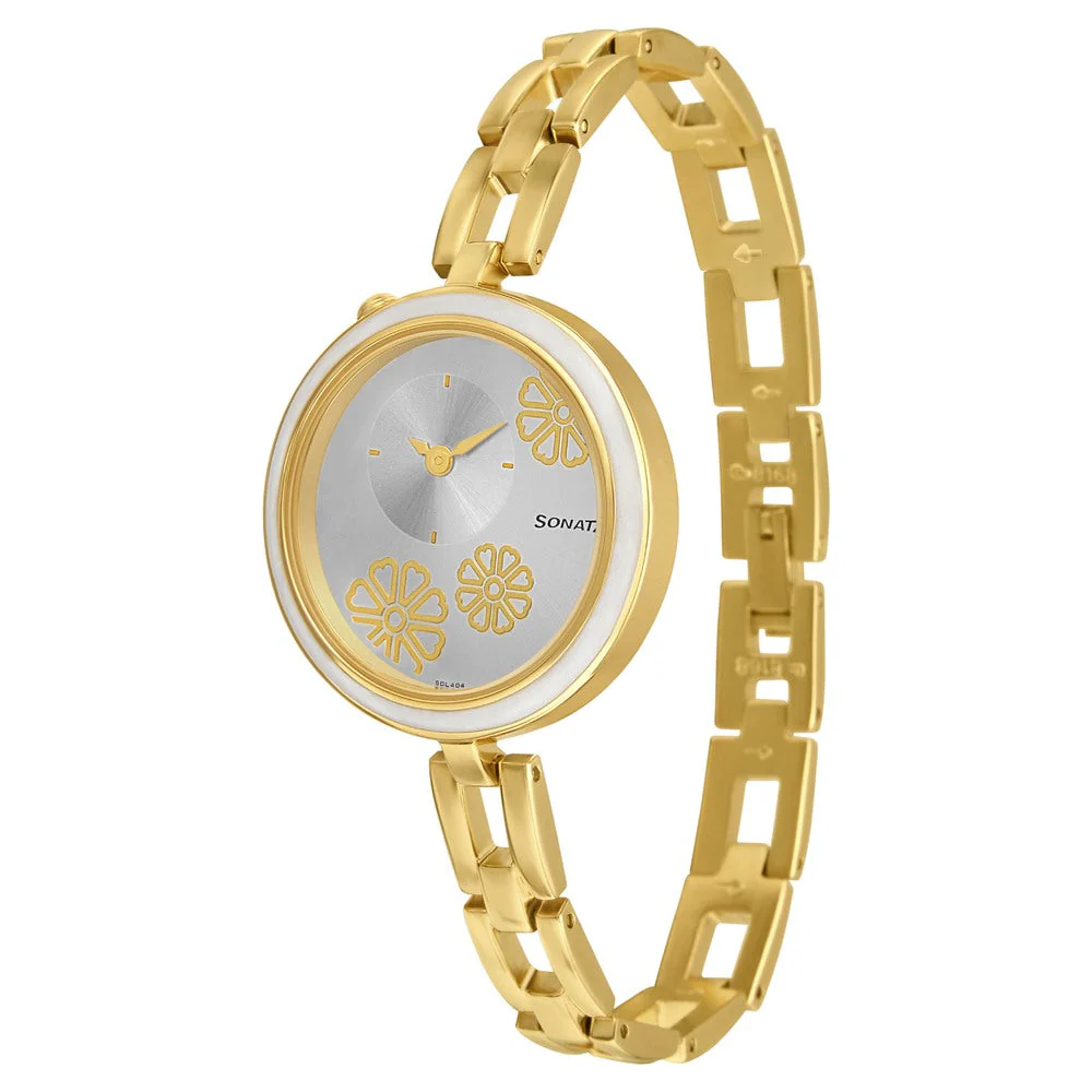Sonata Wedding Silver Dial Women Watch With Metal Strap - Image 2