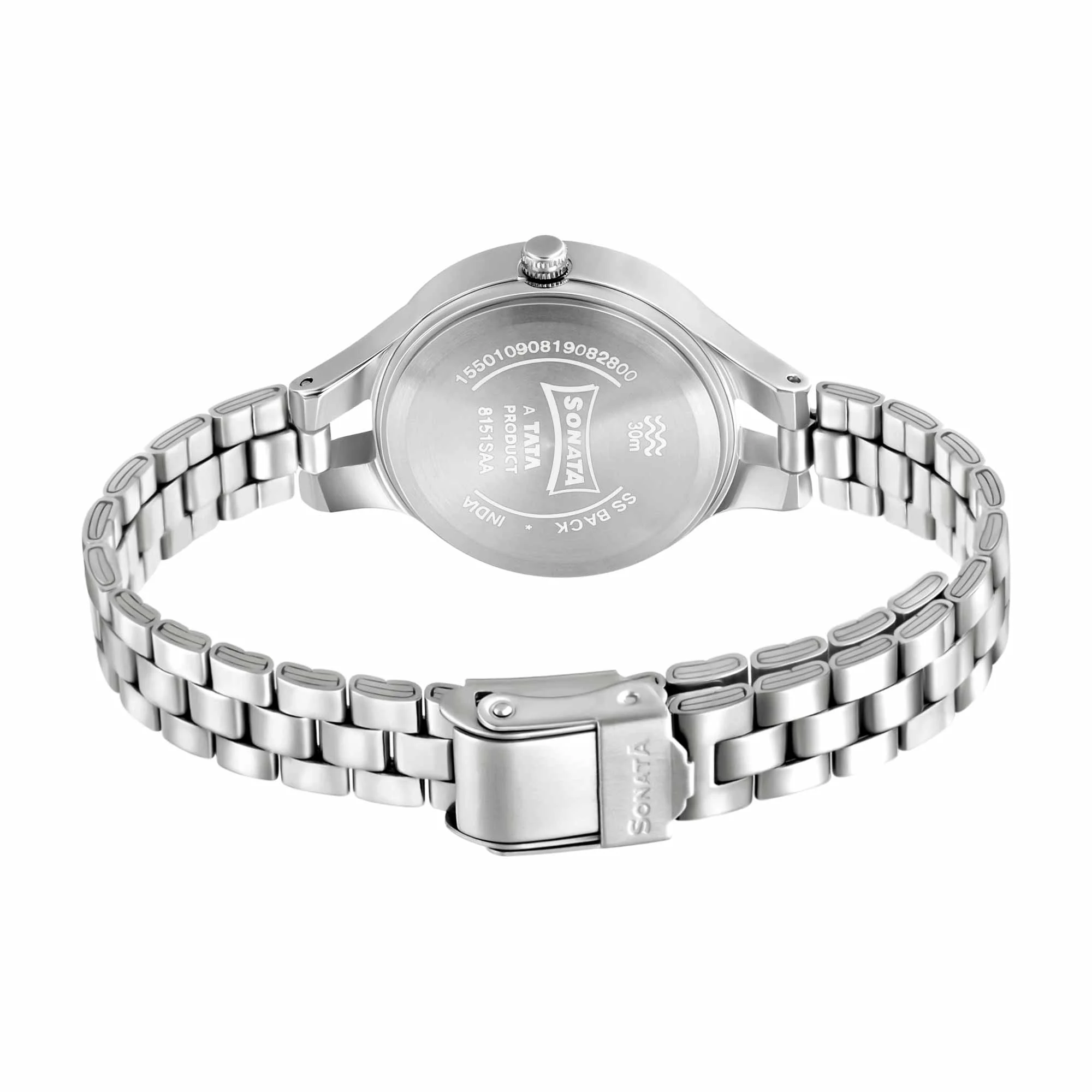 Sonata Workwear White Dial Women Watch With Stainless Steel Strap - Image 4
