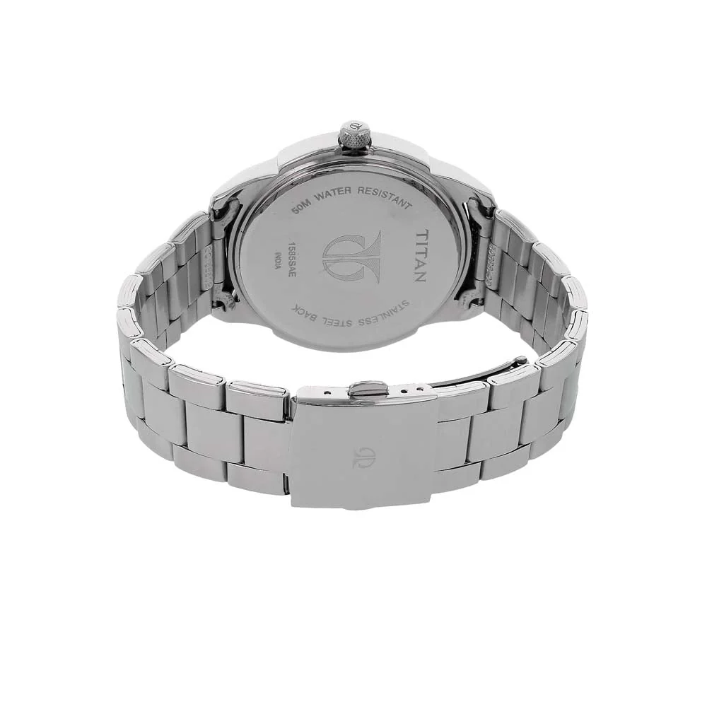 Titan Analog Blue Dial Stainless Steel Strap watch for Men - Image 4