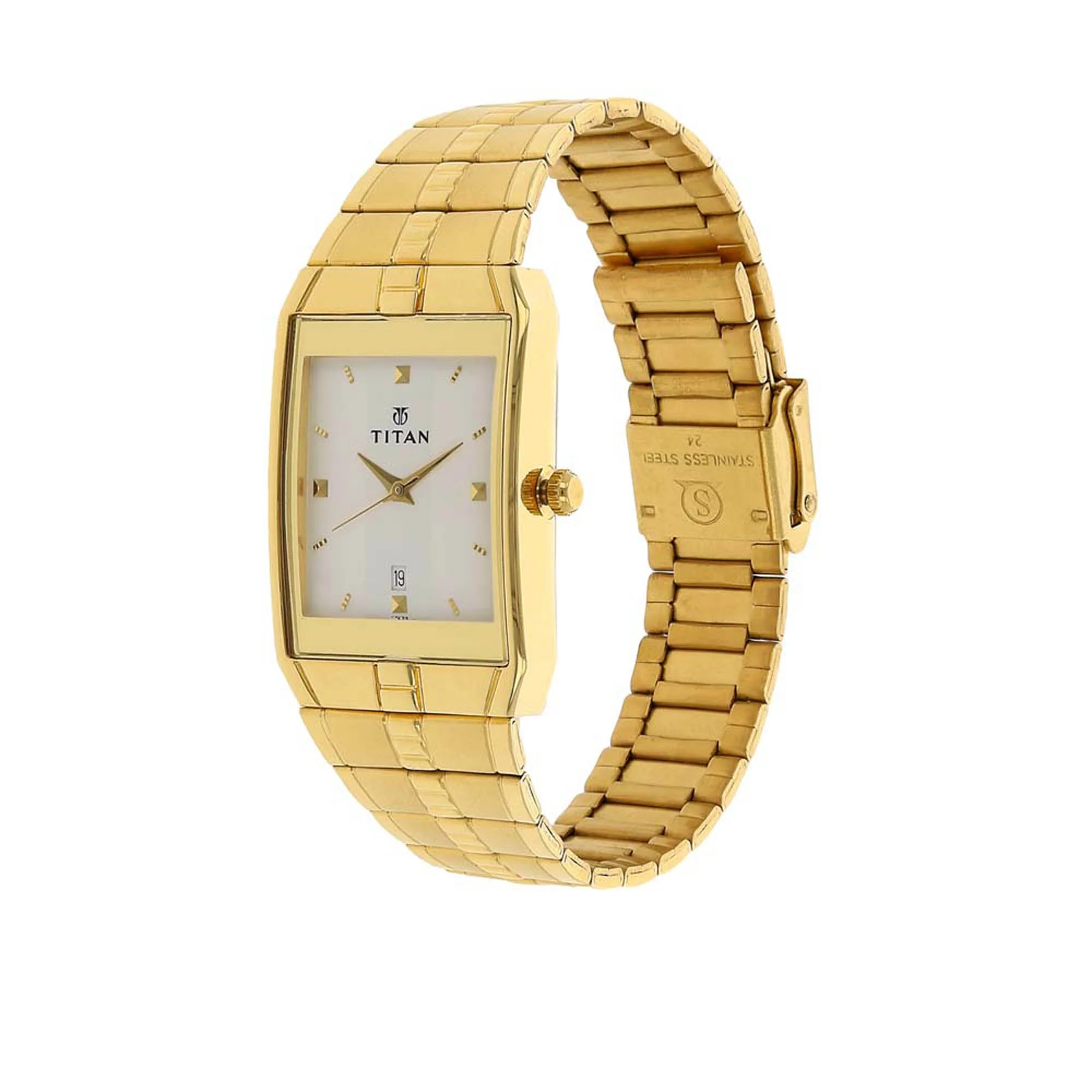 Titan Analog with Date Silver Dial Metal Strap watch for Men - Image 2