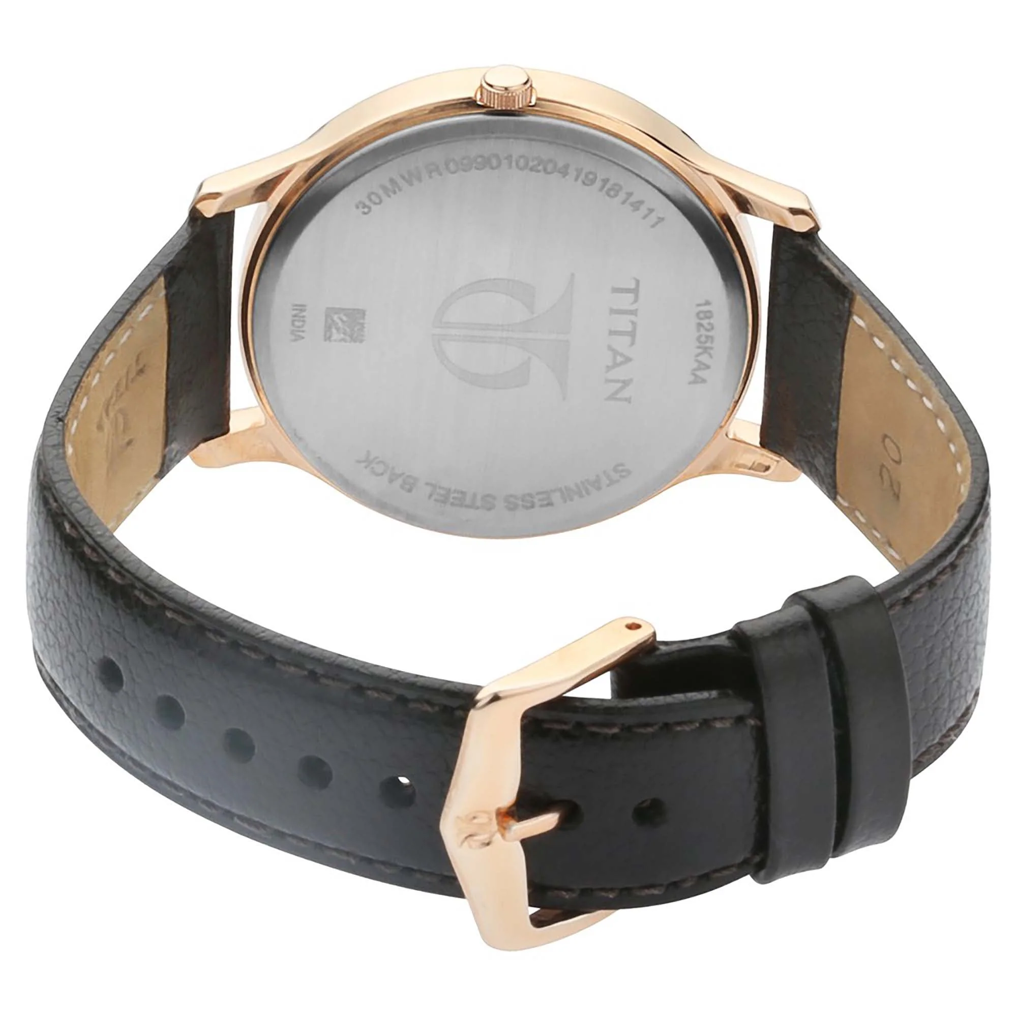 Titan Analog with Date Silver Dial Quartz Leather Strap watch for Men - Image 4