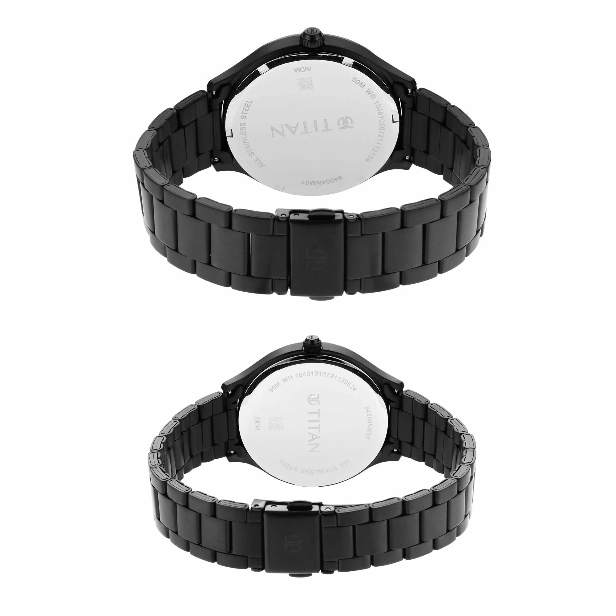 Titan Bandhan Black Dial Multi Stainless Steel Strap watch for Couple. - Image 5
