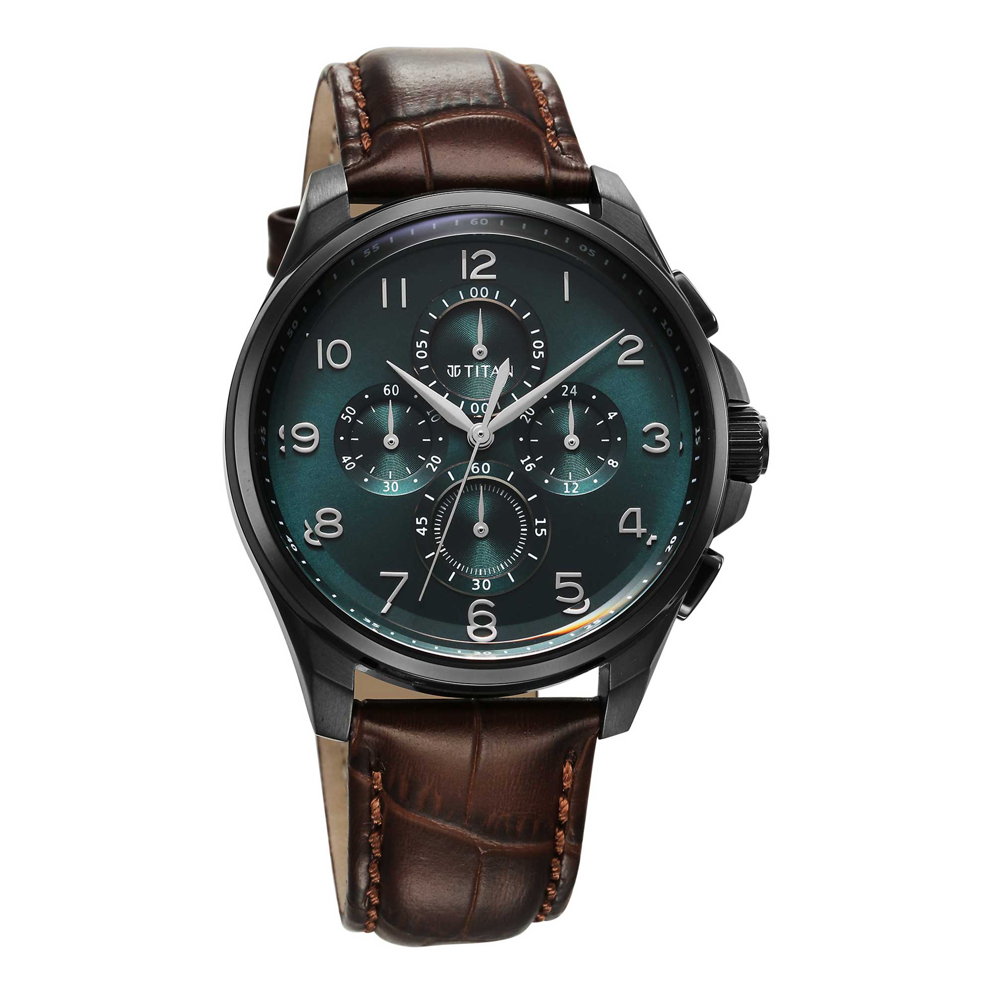 Titan Classic Chrono Blue Dial Multi Stainless Steel Strap watch for Men - Image 3