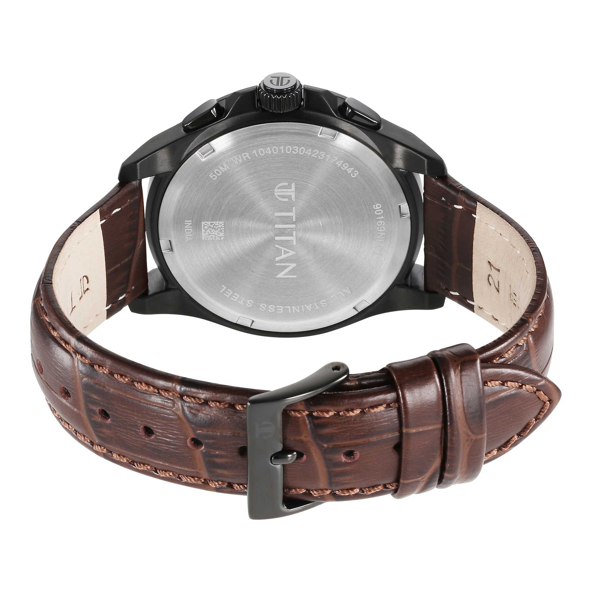 Titan Classic Chrono Blue Dial Multi Stainless Steel Strap watch for Men - Image 6