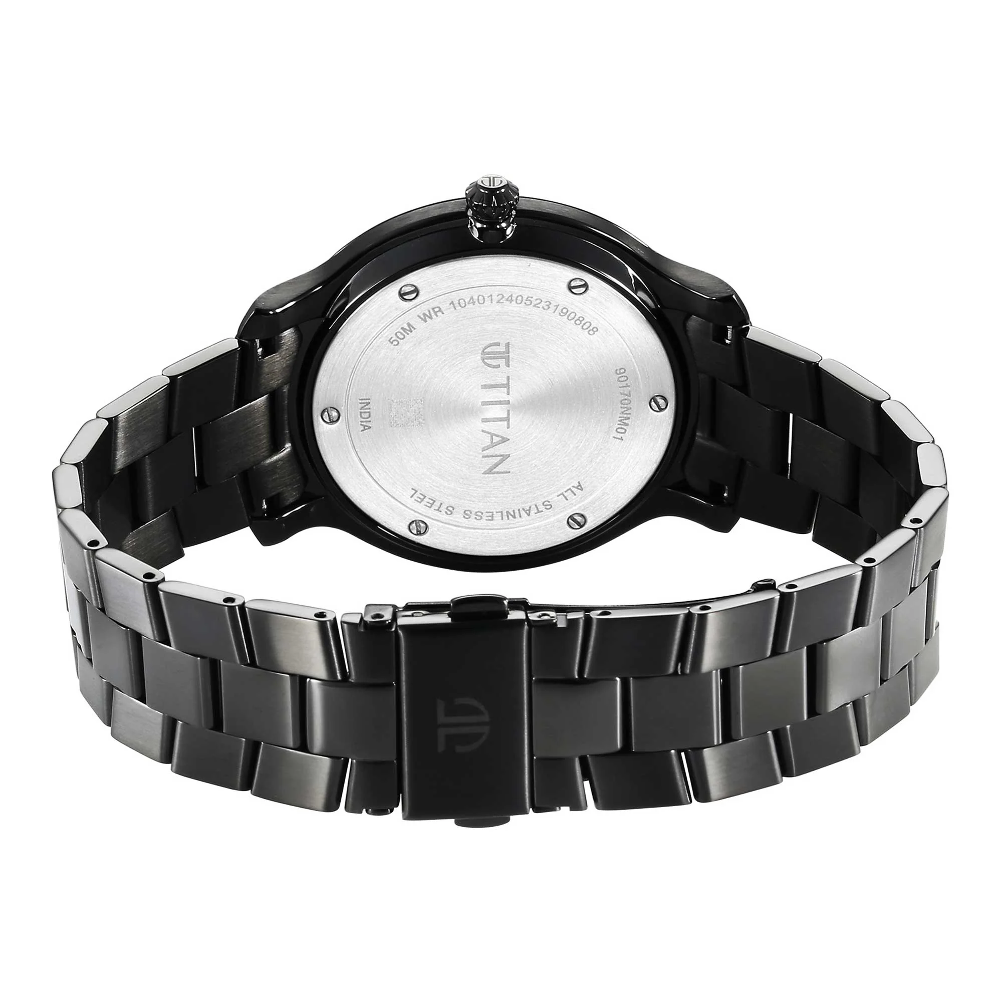 Titan Classic Distincta Green Dial Analog with Date Stainless Steel Strap Watch for Men - Image 6